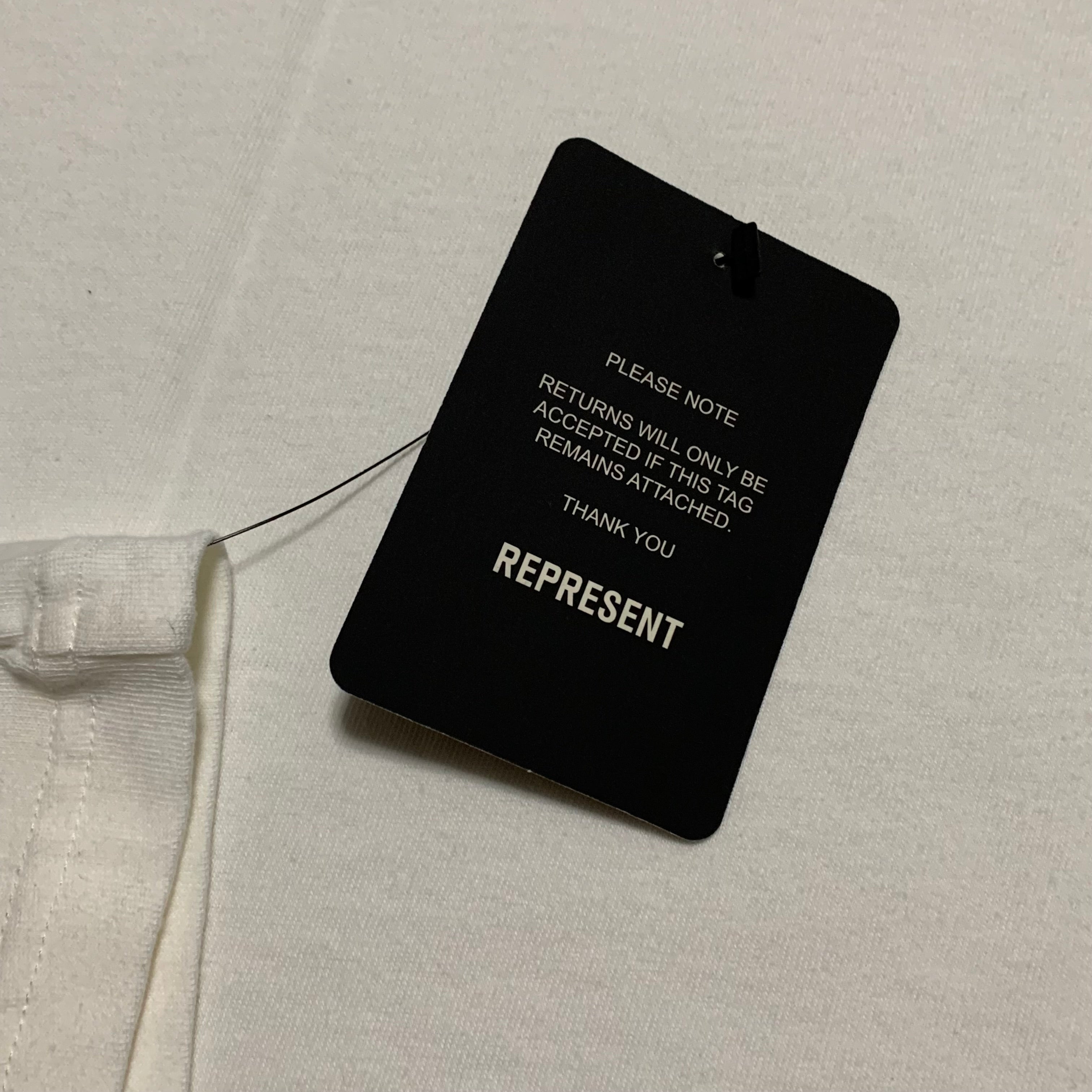 Represent Medium Owners Club Pink Flat White Tee