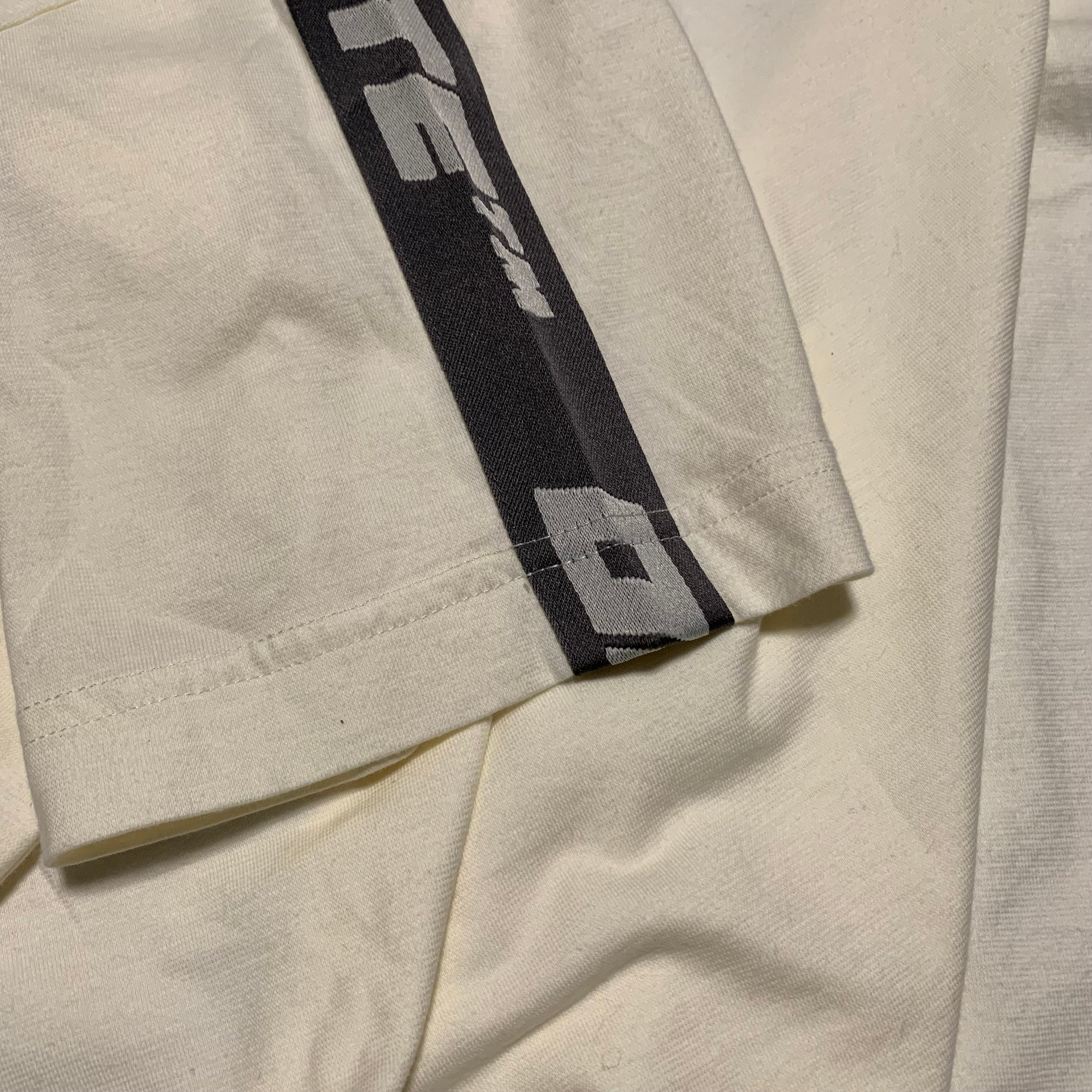 Off White Large Tape Cream White Tee Vigil Abloh
