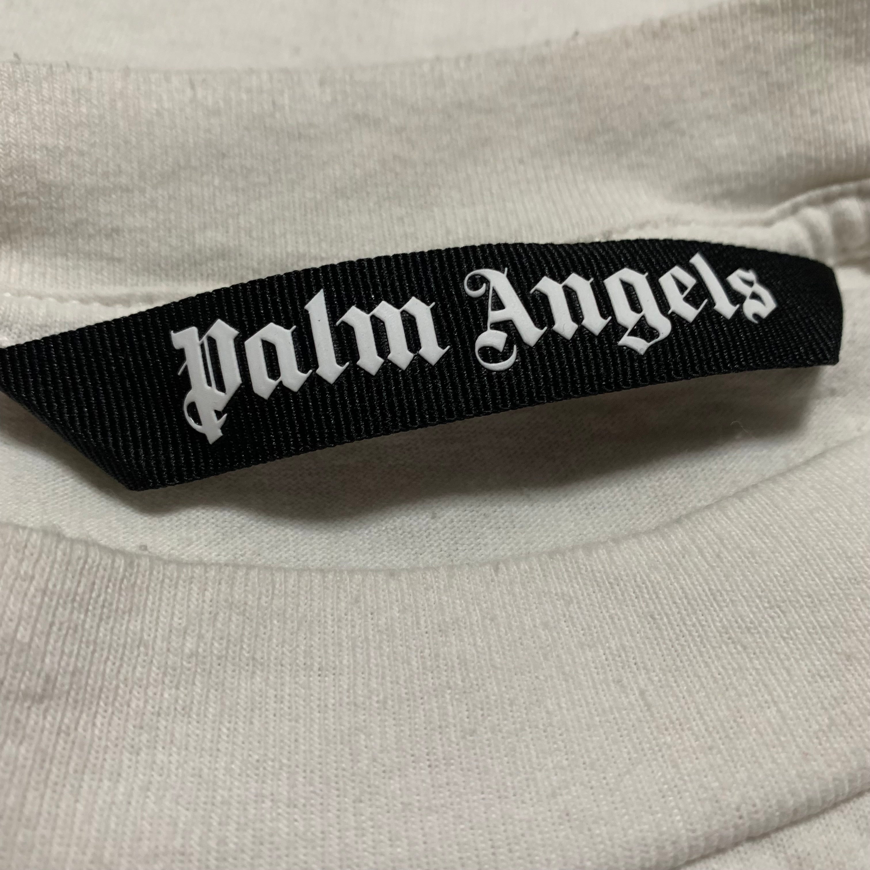 Palm Angels Small Palm Tree Graphic White Tee