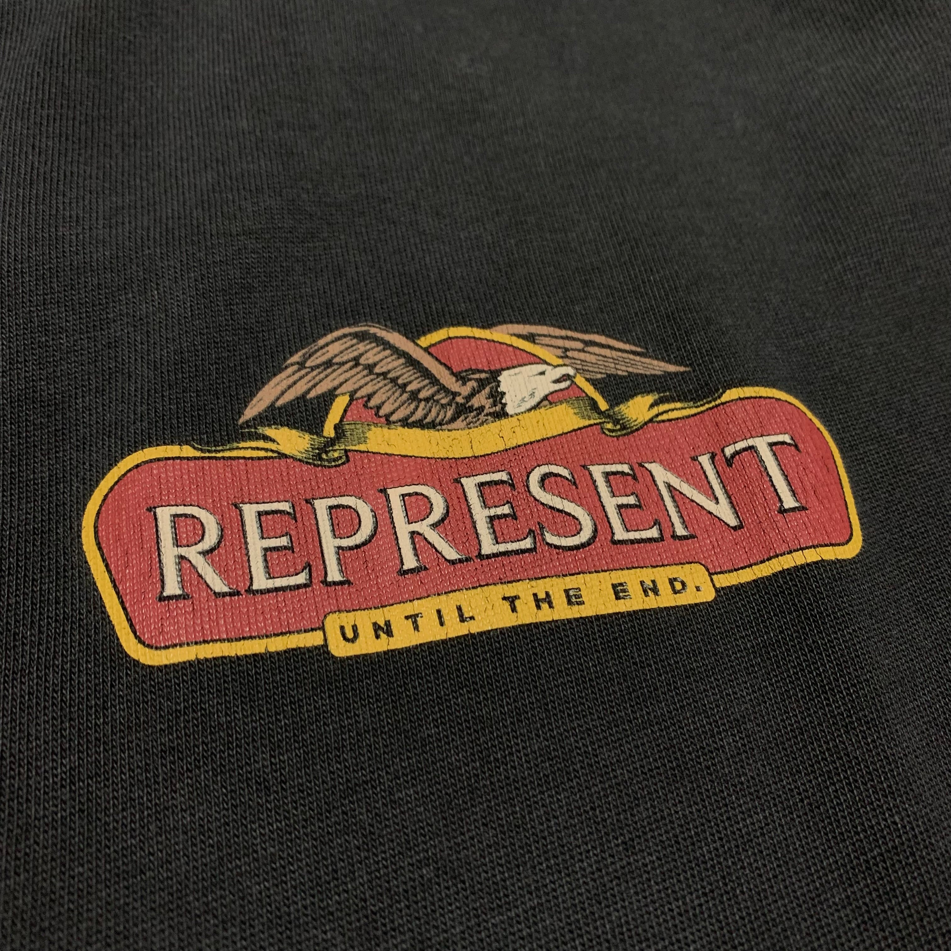 Represent Small Eagle End Stained Black Tee