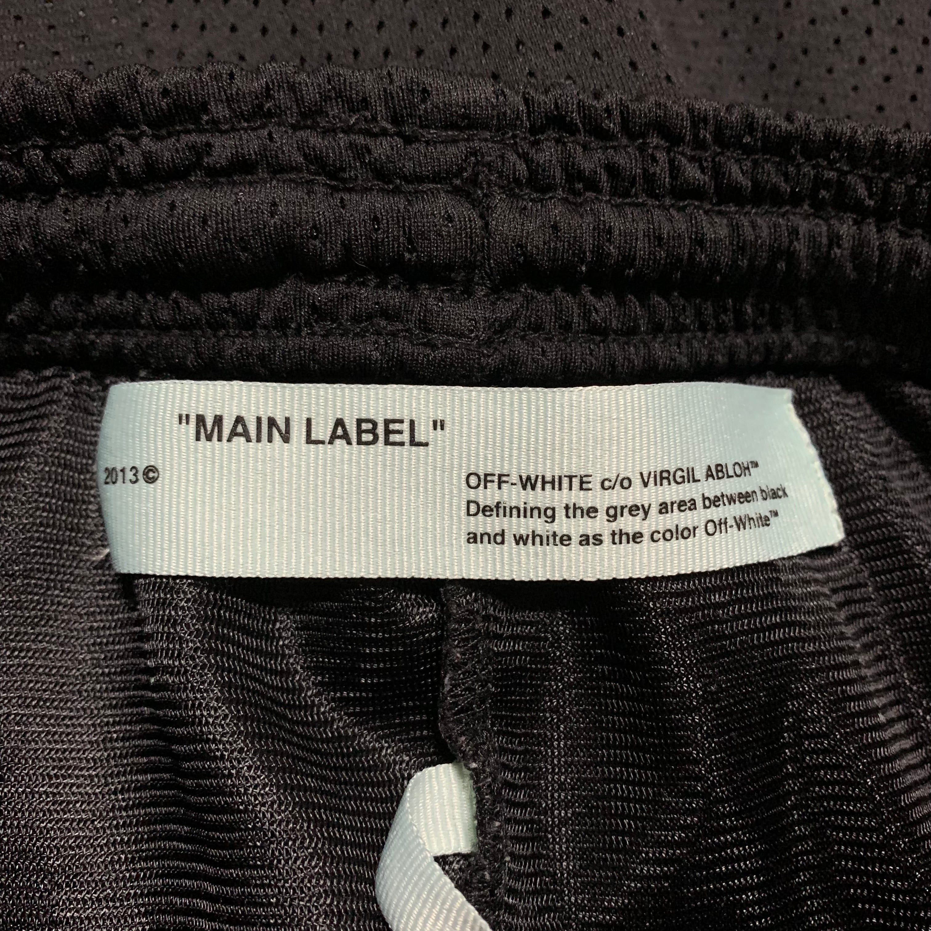 Off White Small Shorts Impressionism Black Mesh Shorts Virgil Abloh 2019