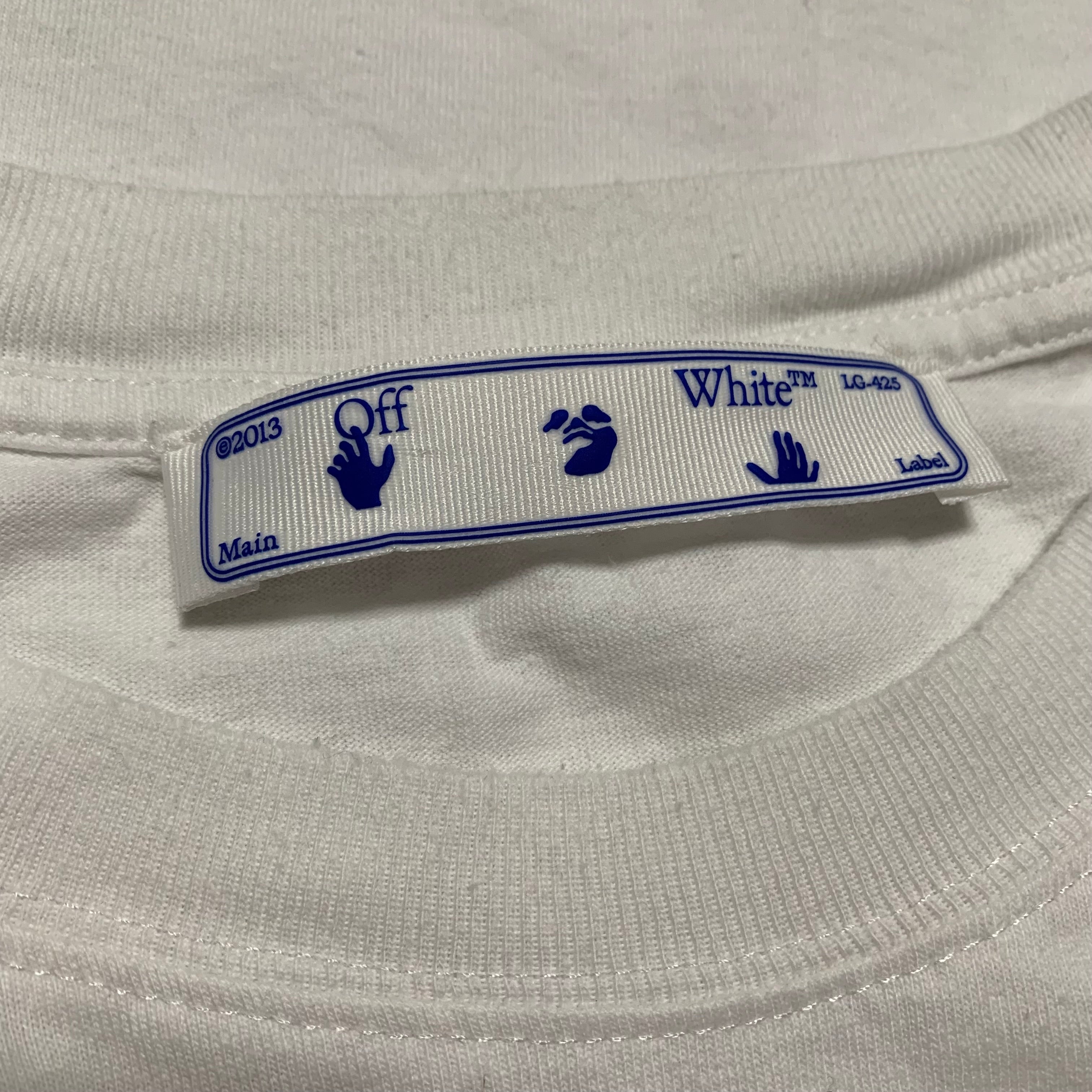 Off White Large Logo Graphic White Tee Virgil Abloh