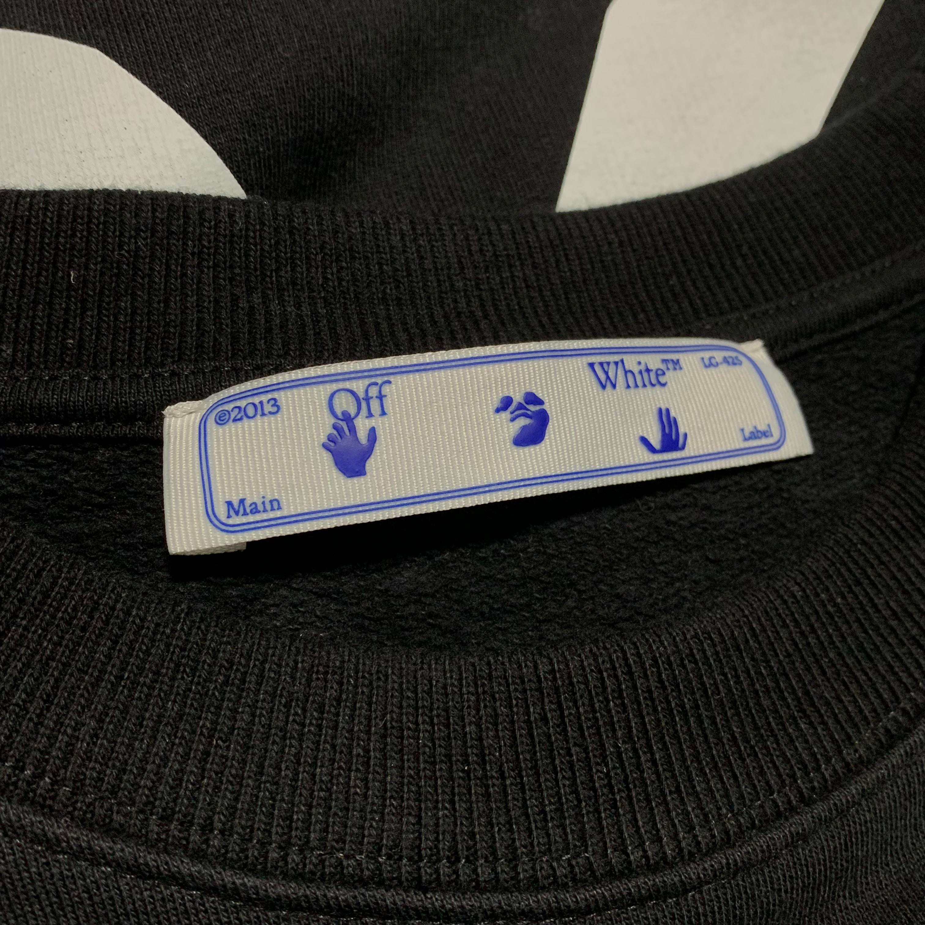 Off White XL Mona Lisa Arrows Black Sweatshirt Crewneck Virgil Abloh
