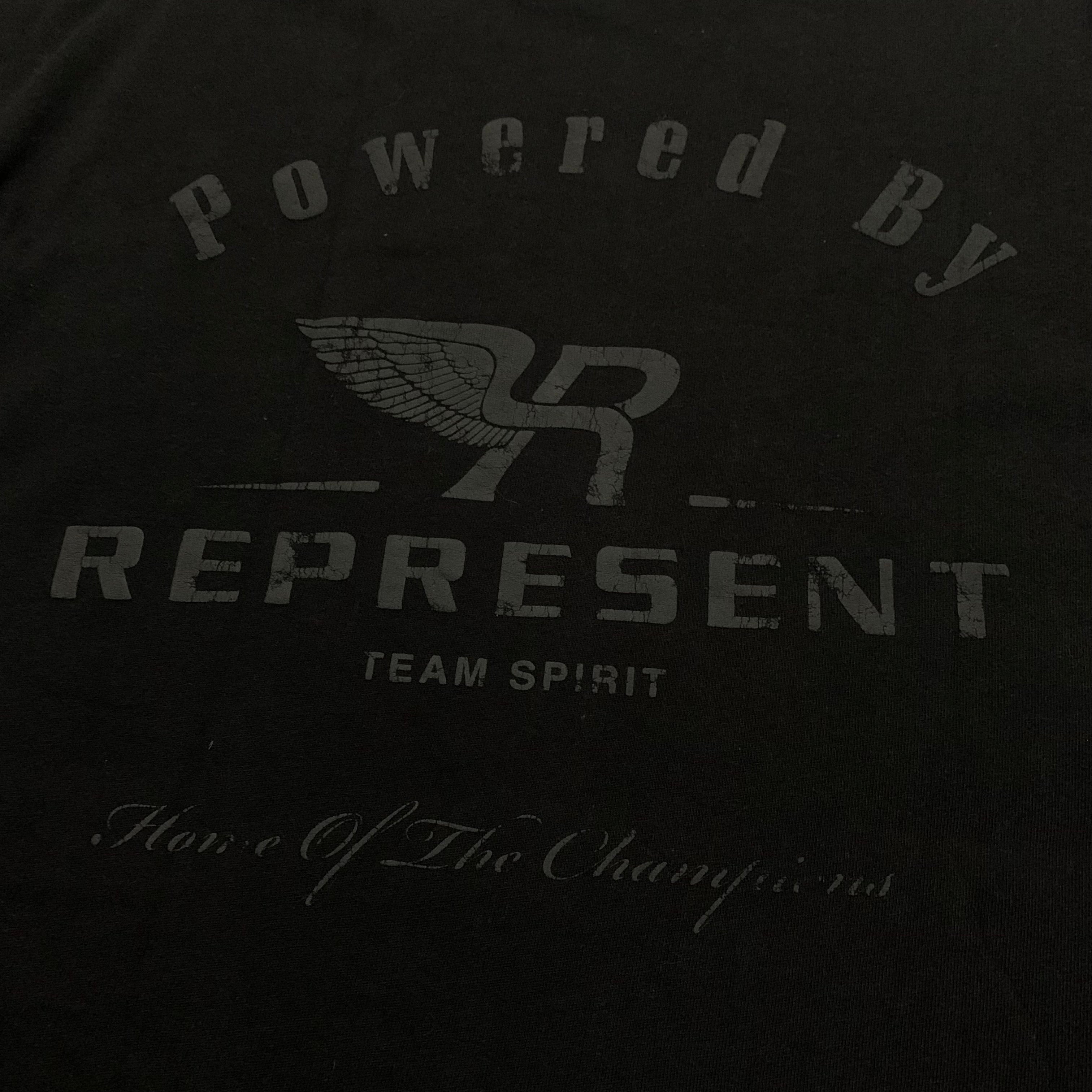 Represent Large Team Spirit Jet Black Tee