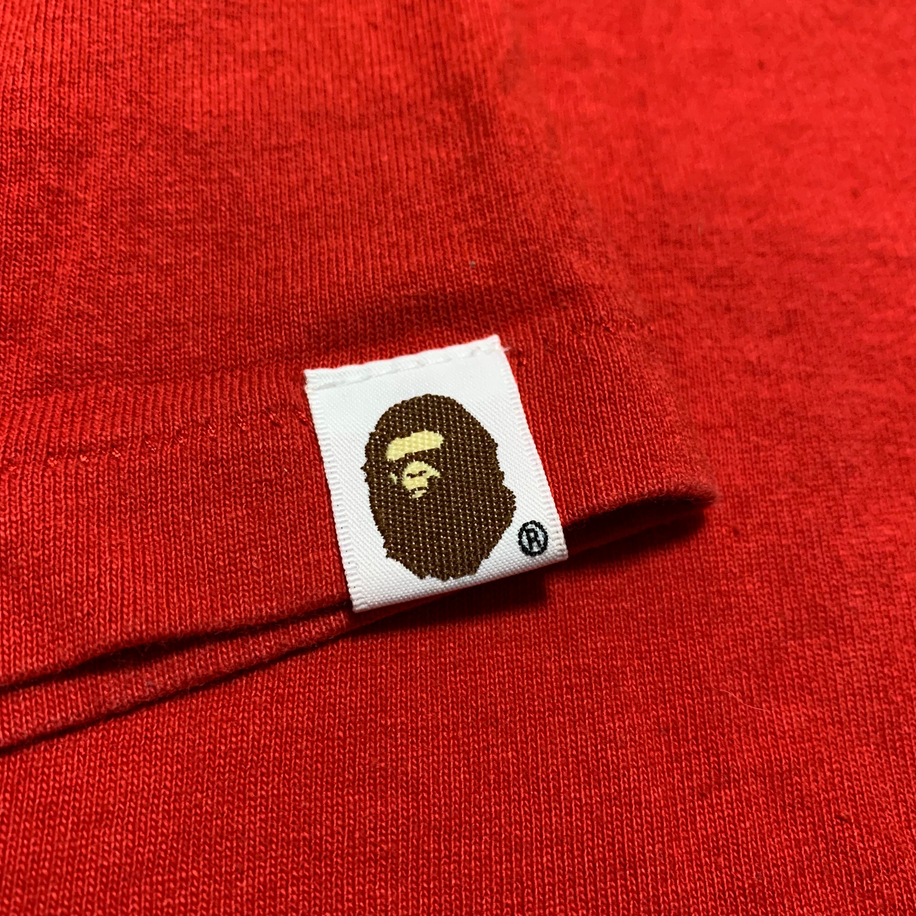 Bape Large By Bathing Ape Red Tee