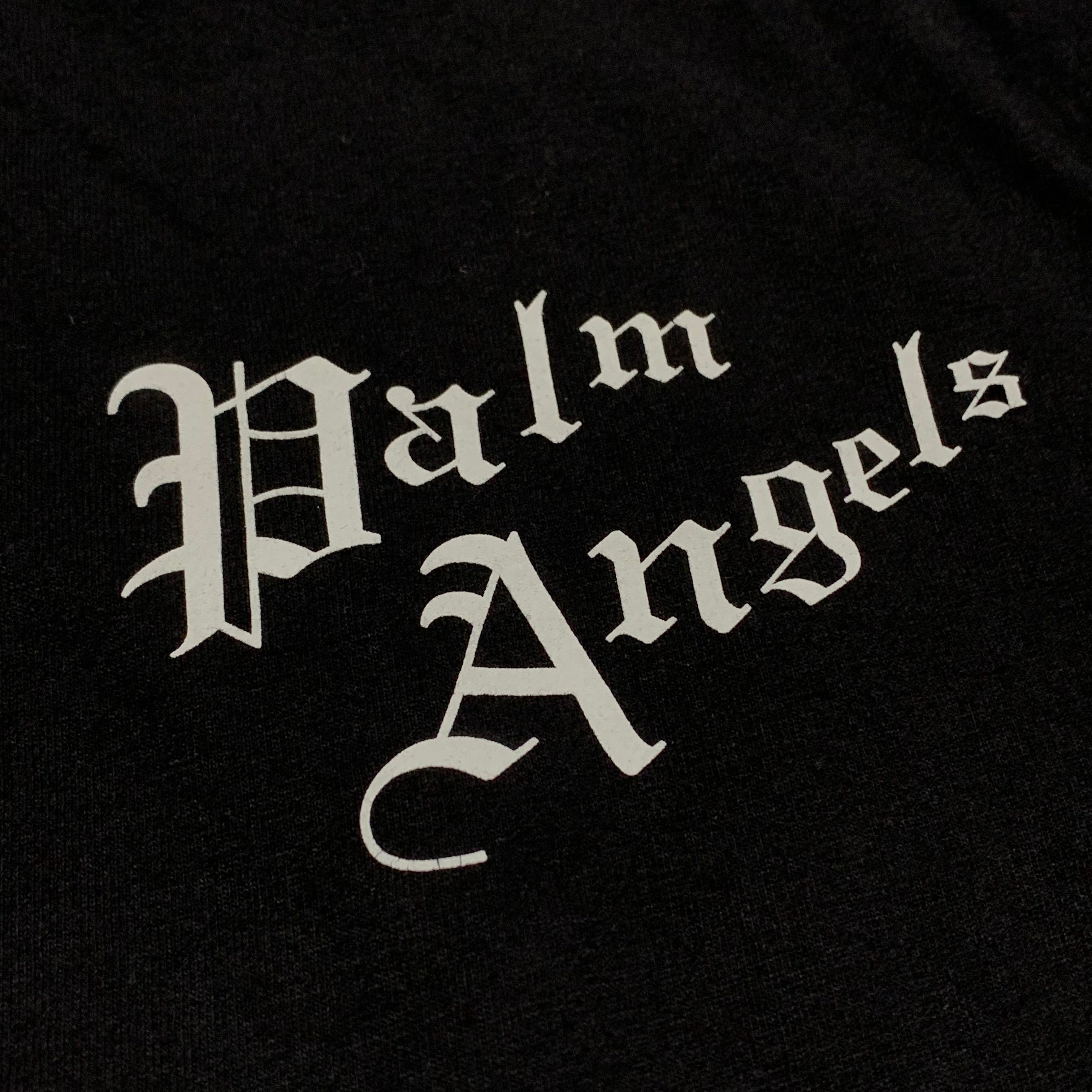 Palm Angels Small Heart Back Graphic Black Tee