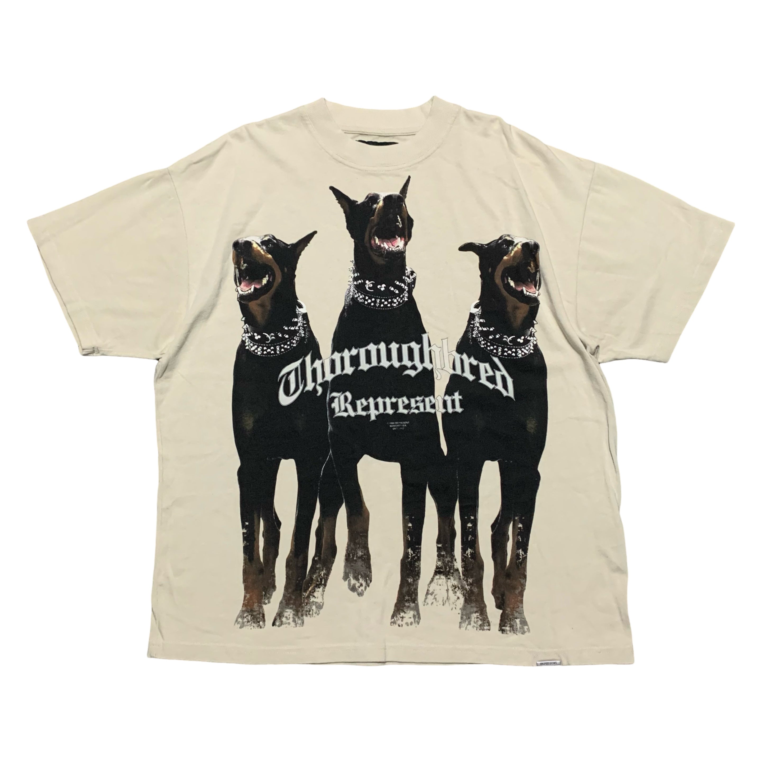 Represent Medium Thoroughbred Dog Vintage White Tee