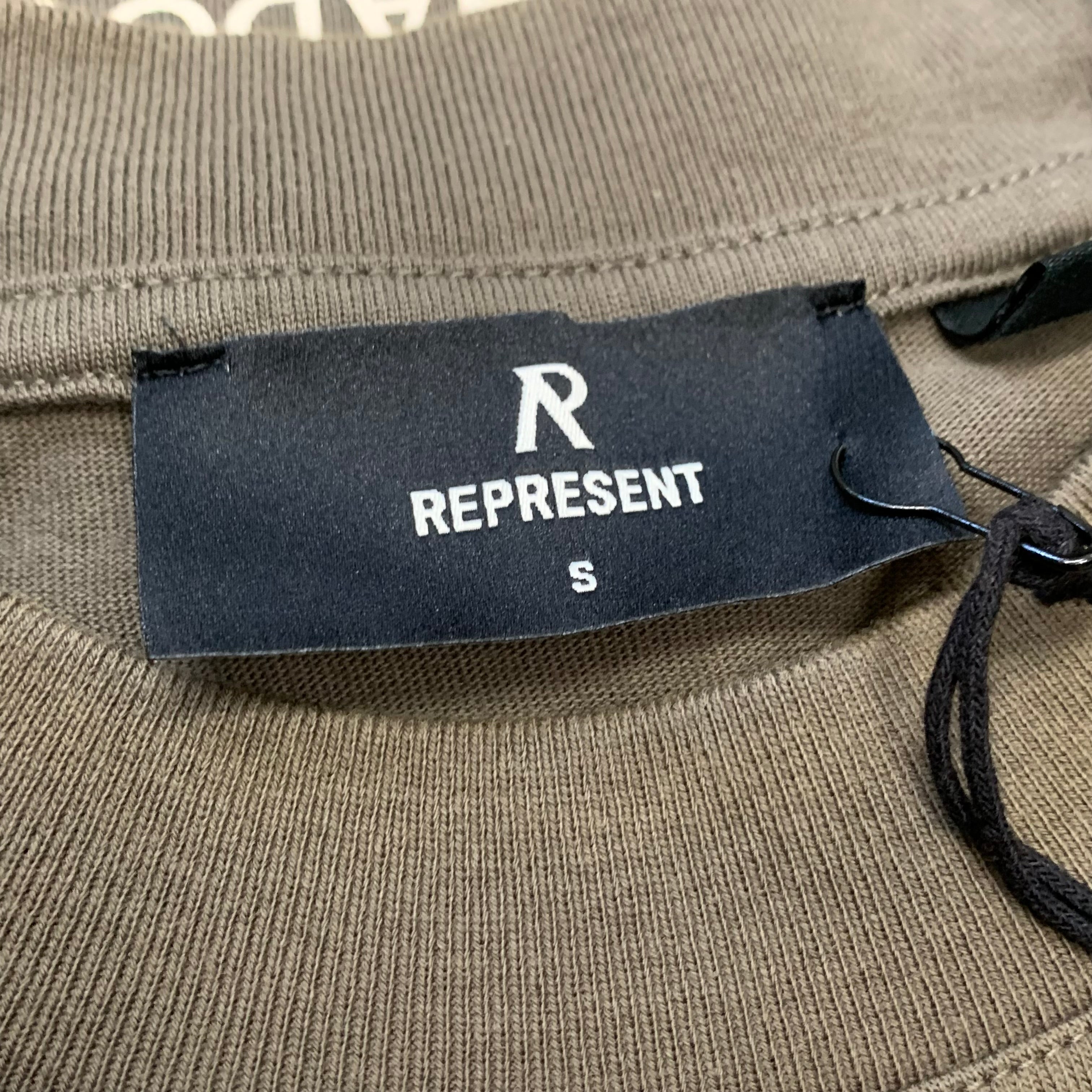 Represent Small Tee Crest Dark Taupe T-Shirt