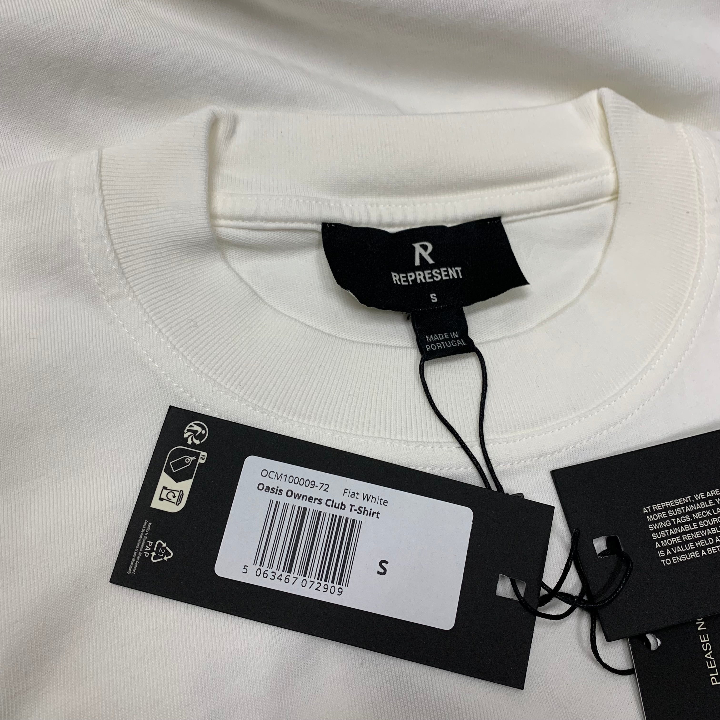 Represent Small Tee Oasis Owners Club Flat White T-Shirt