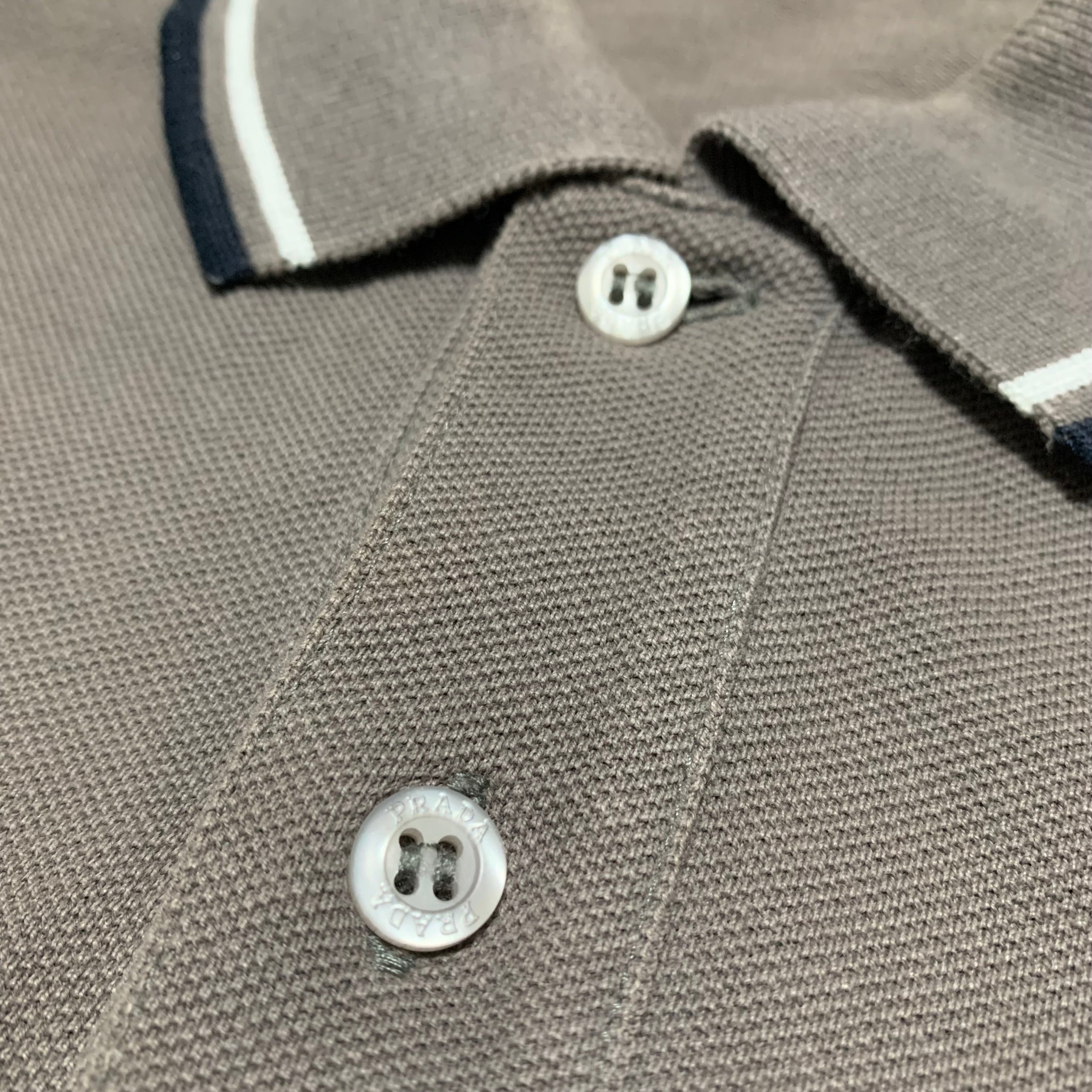 Prada Medium Grey Polo Shirt Shirt Sleeve Top