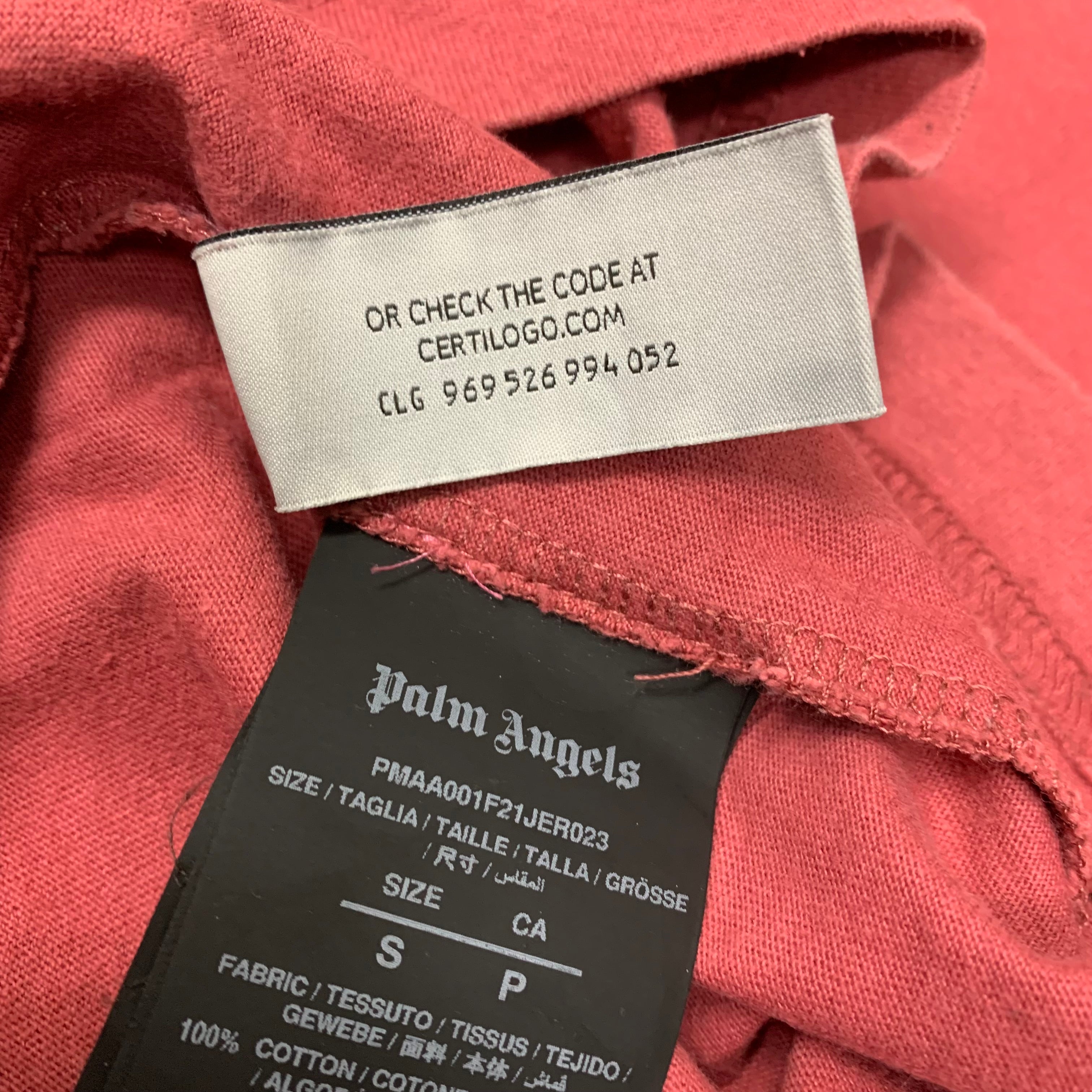 Palm Angels Small Tee Bear Classic Pink T-Shirt