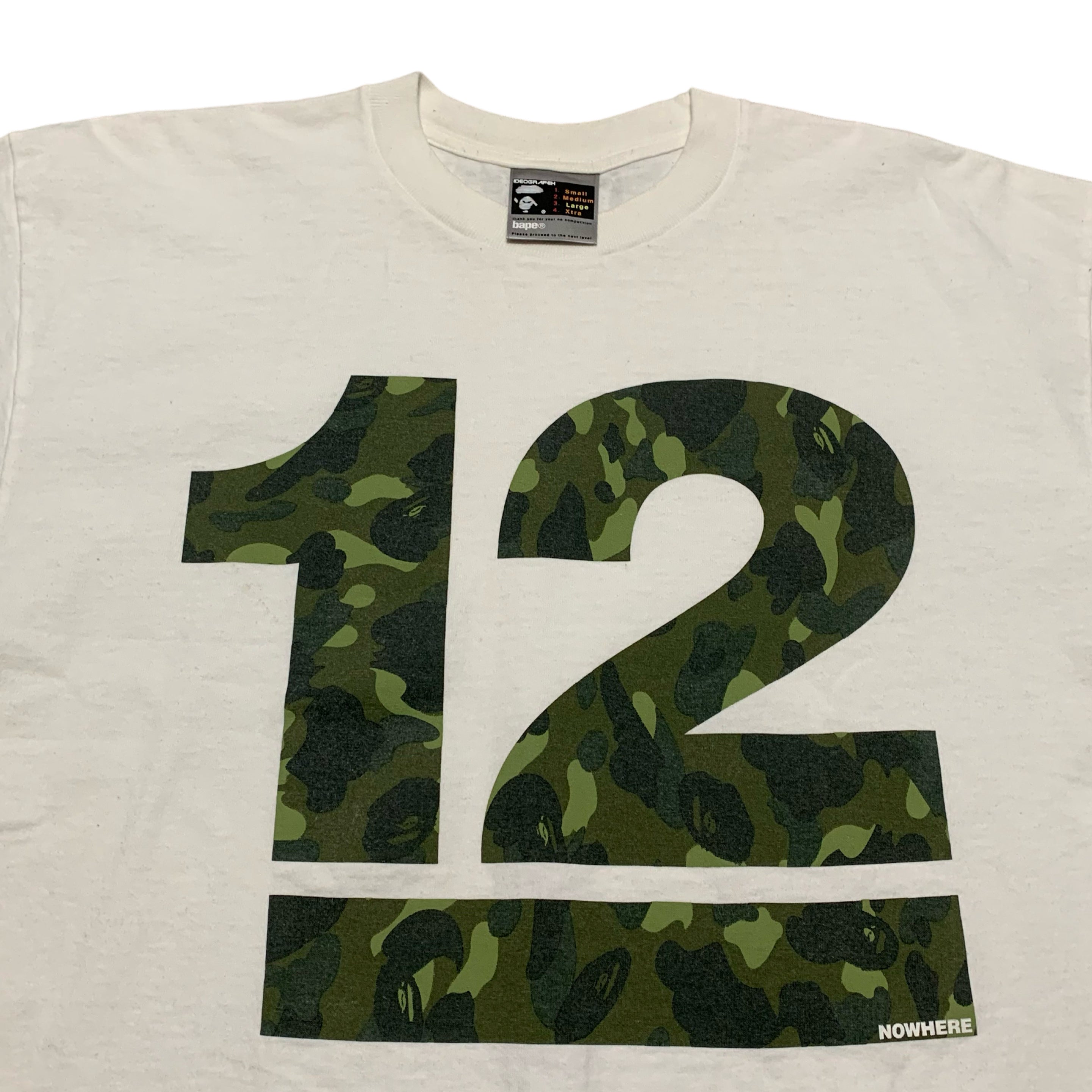 Bape Large 12th Anniversary Camo White Tee A Bathing Ape Vintage