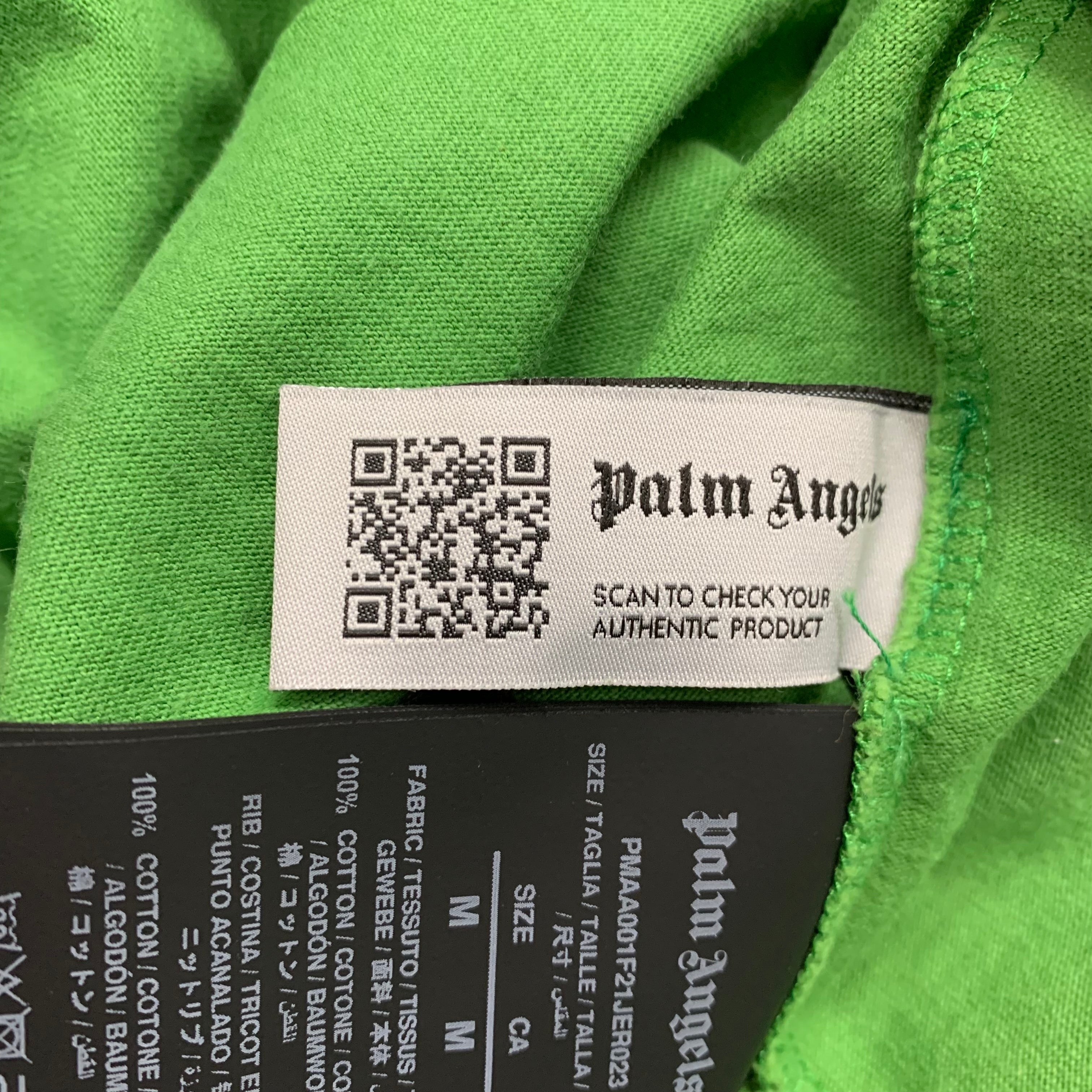 Palm Angels Medium Tee Bear Classic Green T-Shirt