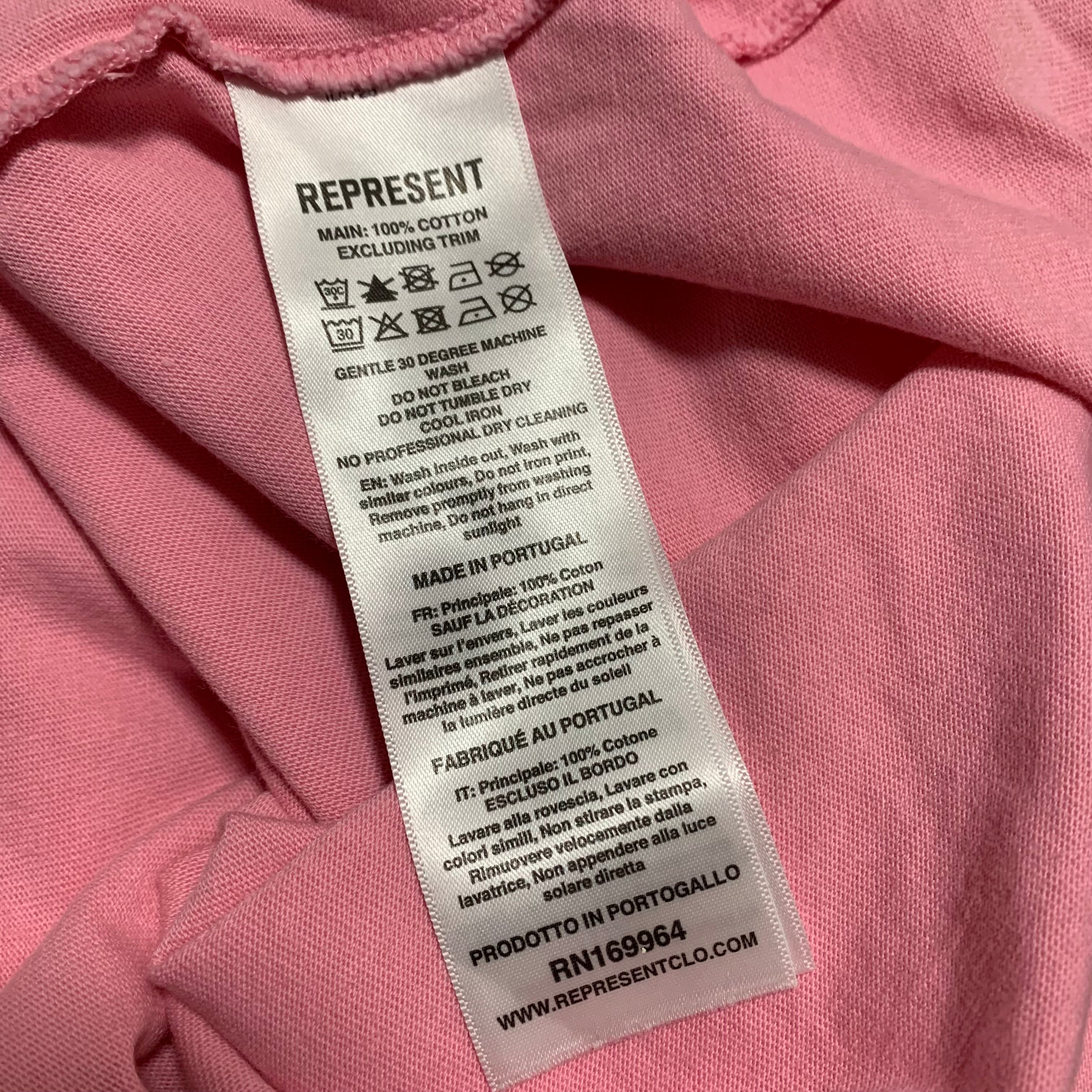 Represent XS Owners Club Script Pink Tee