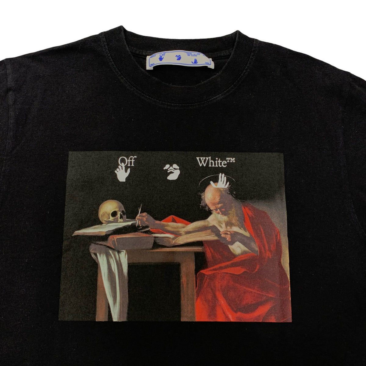 Off White Small Tee Caravaggio Arrows Black T-Shirt Virgil Abloh