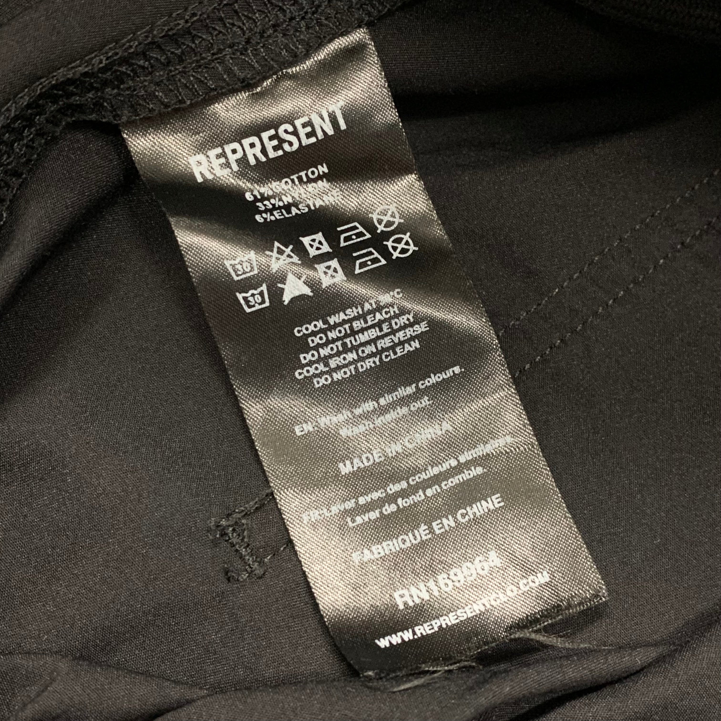 Represent XS Shorts Jet Black Bottoms (RRP £105)