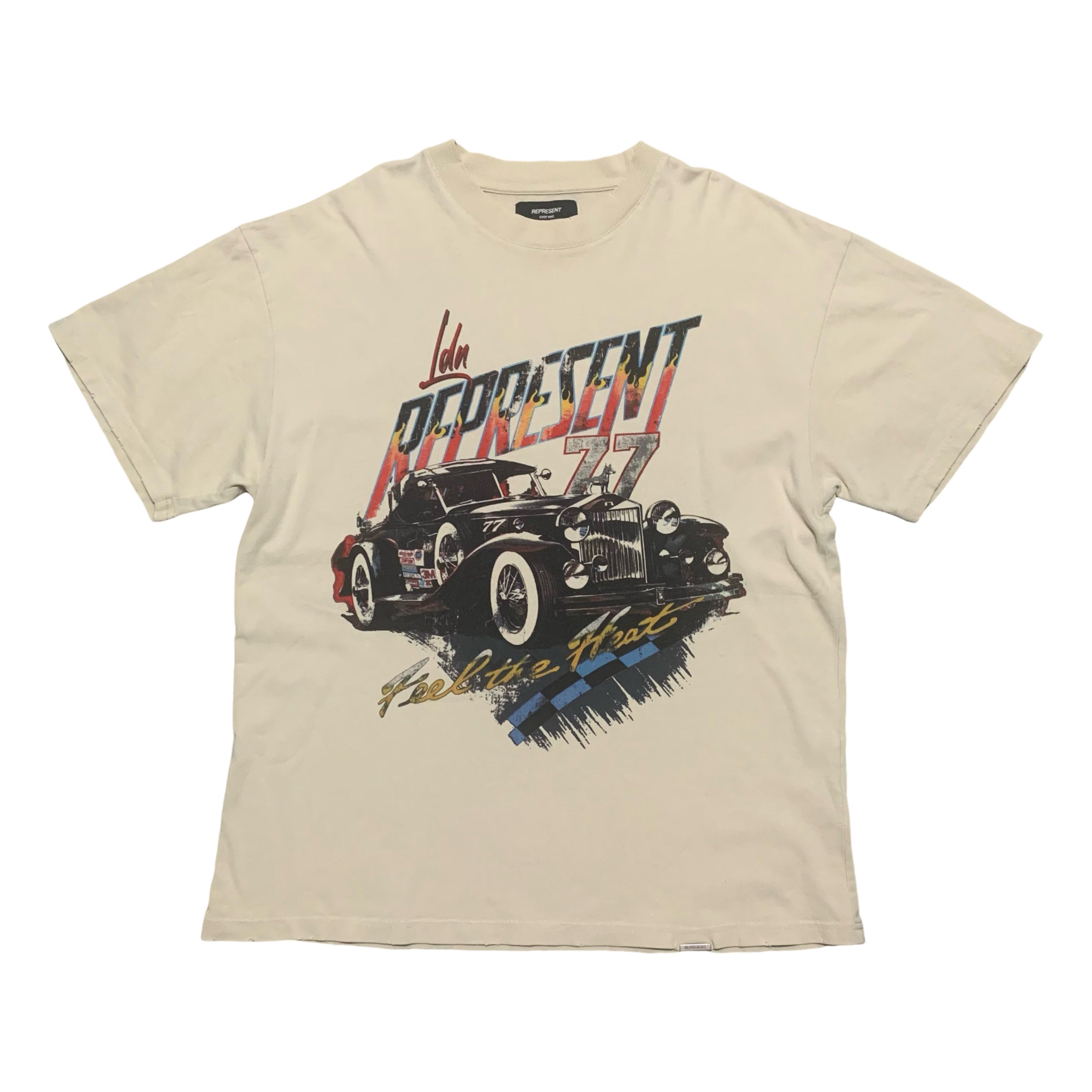 Represent Large Feel The Heat Vintage White Tee