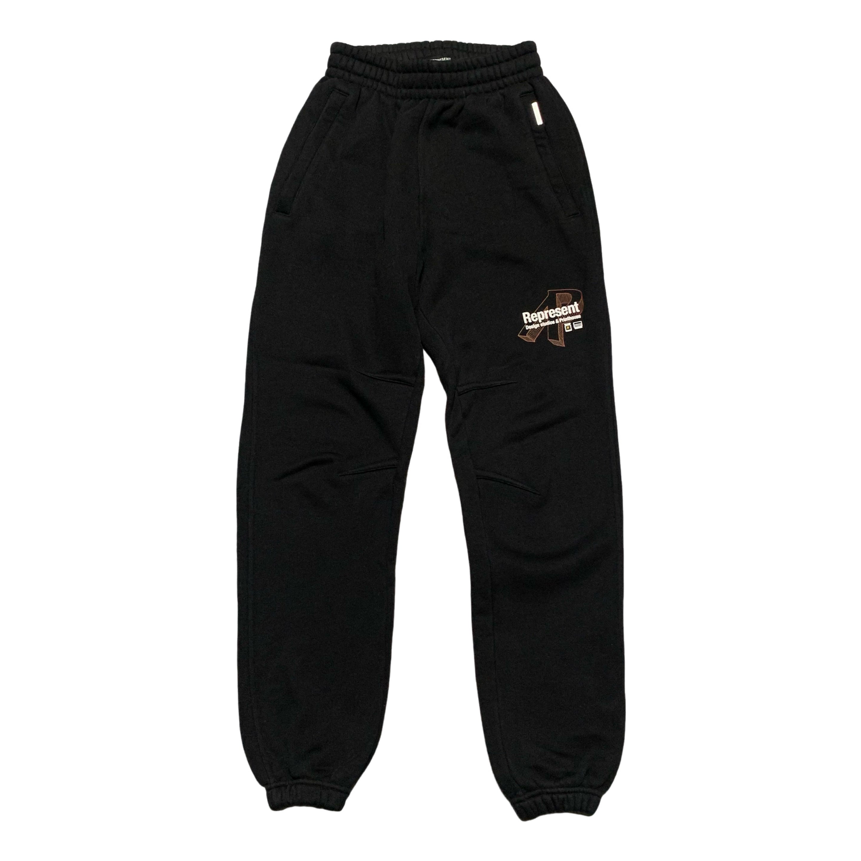 Represent XS Sweatpant Jogger Bottoms Design Studio Black