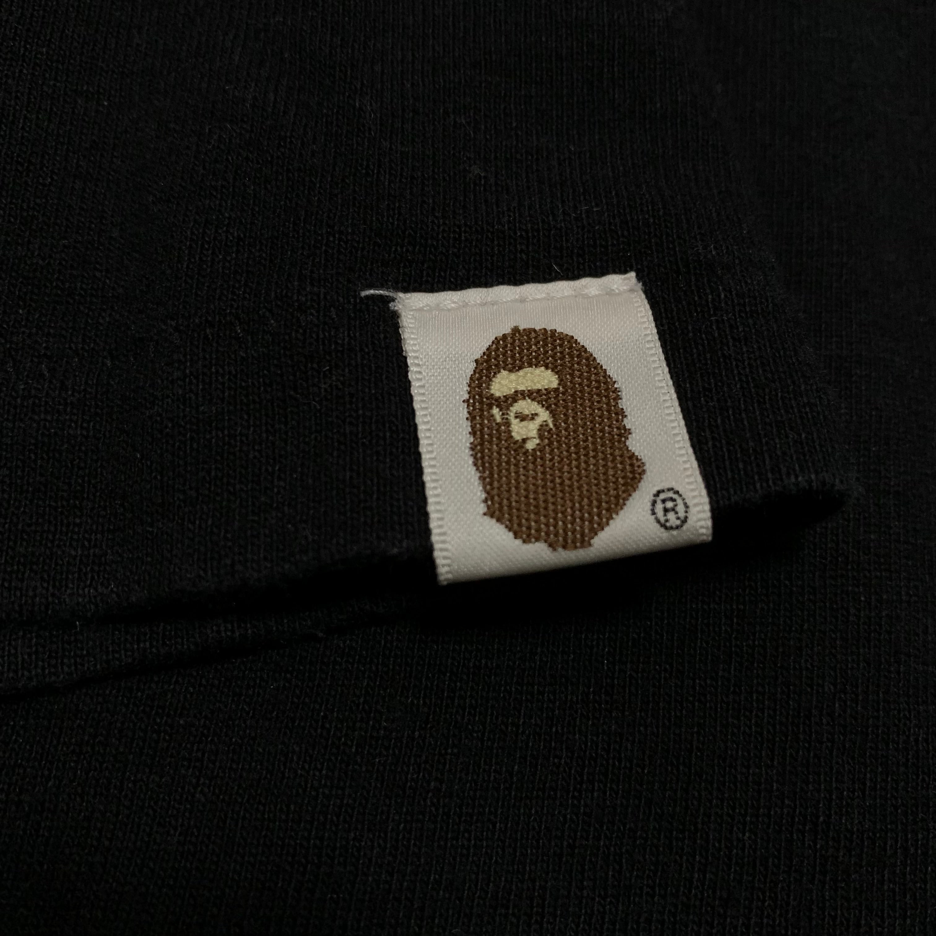 Bape XL Busy Works Gold Ape Head Black Tee