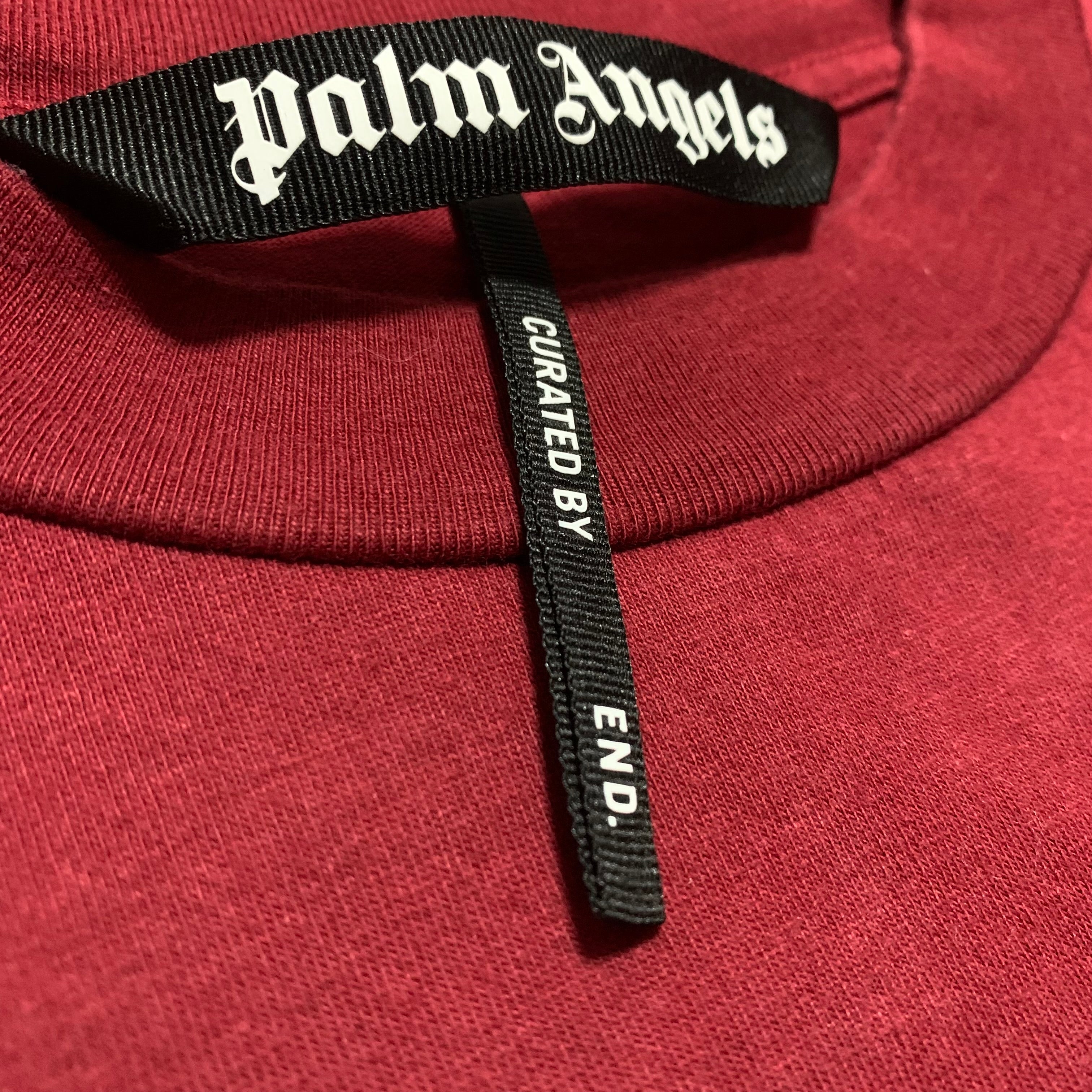 Palm Angels Medium Kill The Bear Rose Burgundy Tee End Clothing Exclusive