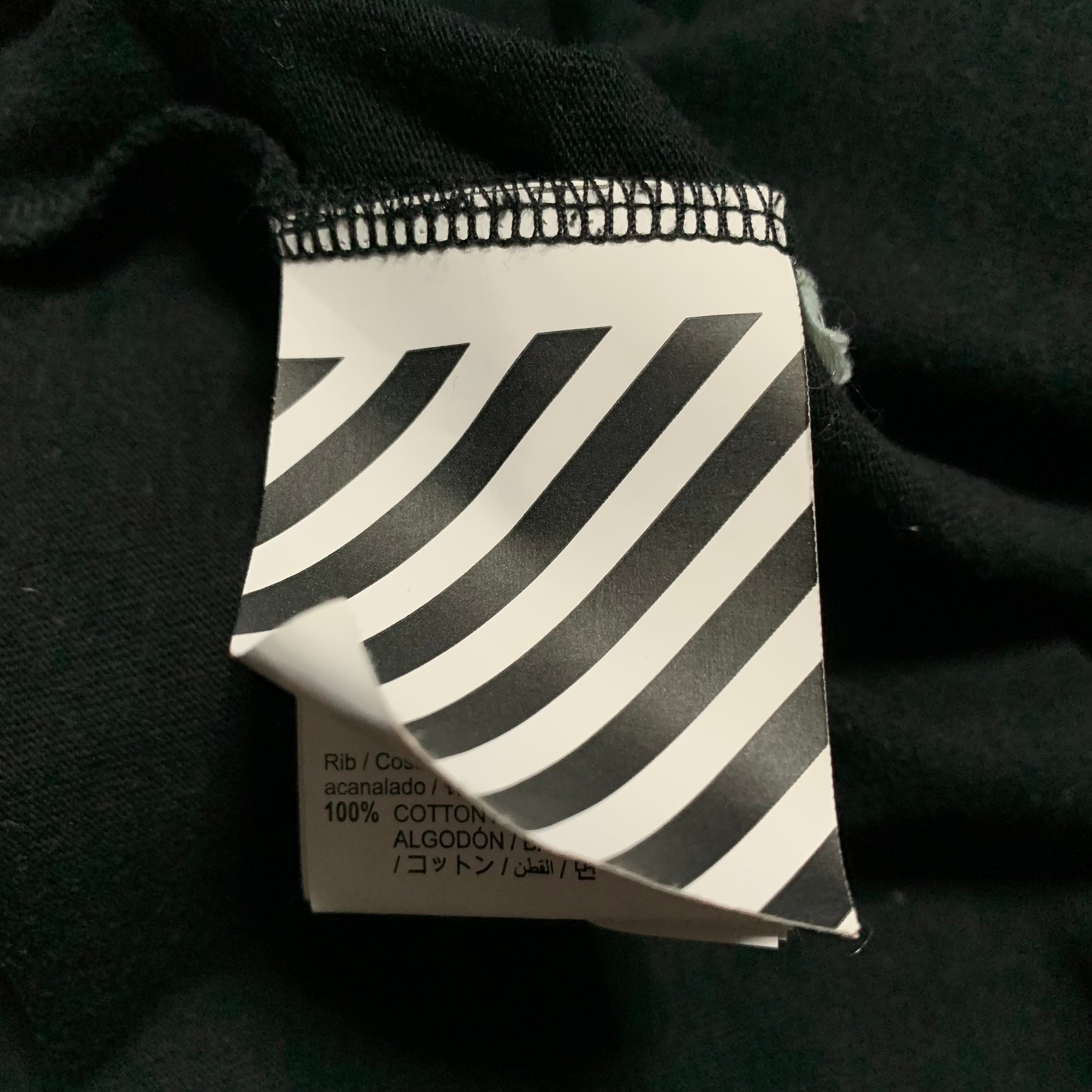 Off White Small Airport Arrows Black Tee Virgil Abloh