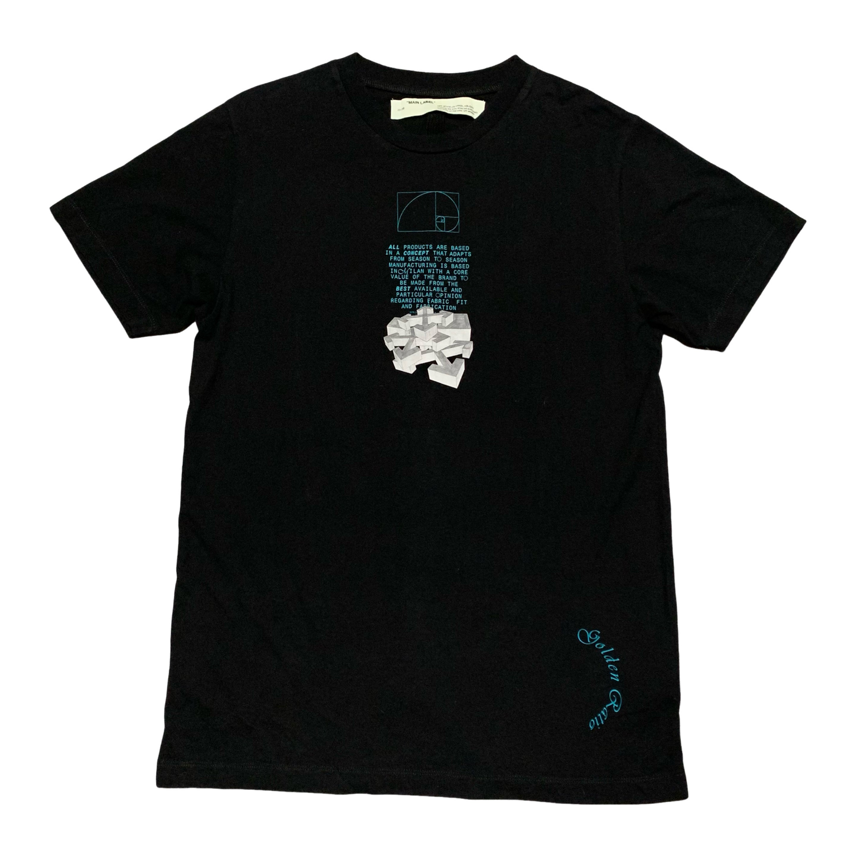 Off White Medium Dripping Arrows Black Tee Virgil Abloh