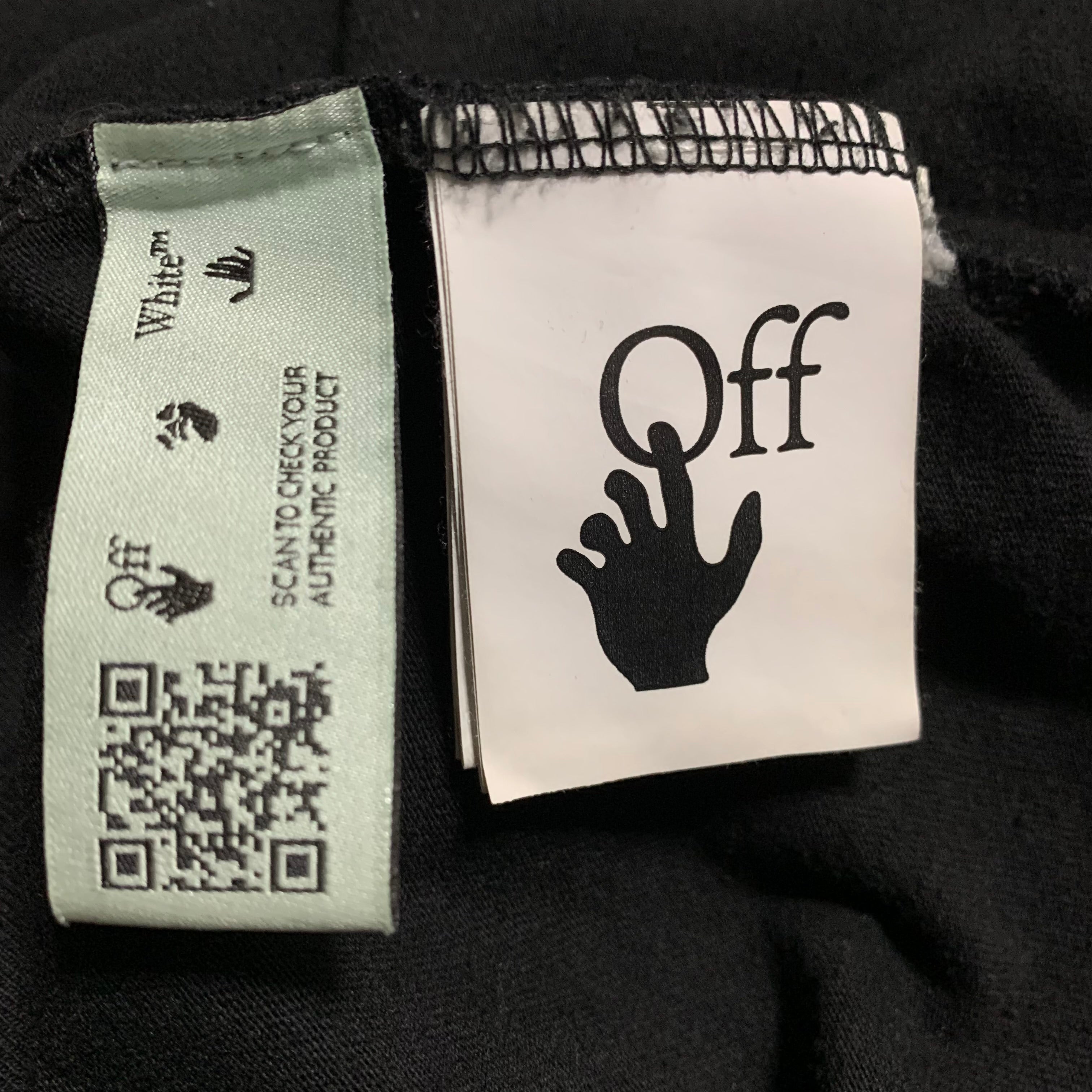 Off White XS Tee Pivot Fish Arrows Black T-Shirt Virgil Abloh