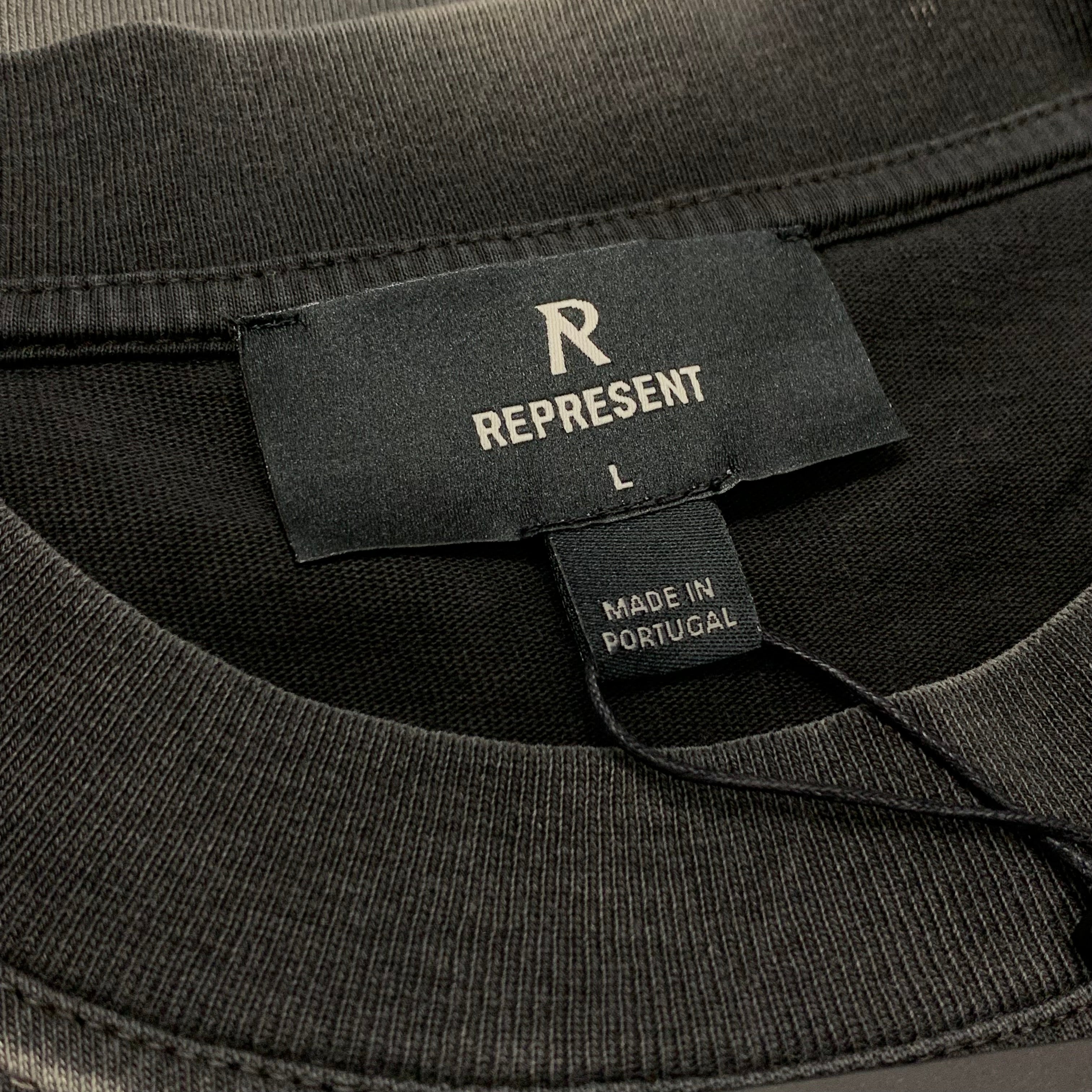 Represent Large Tee Oasis Owners Club Stained Black T-Shirt