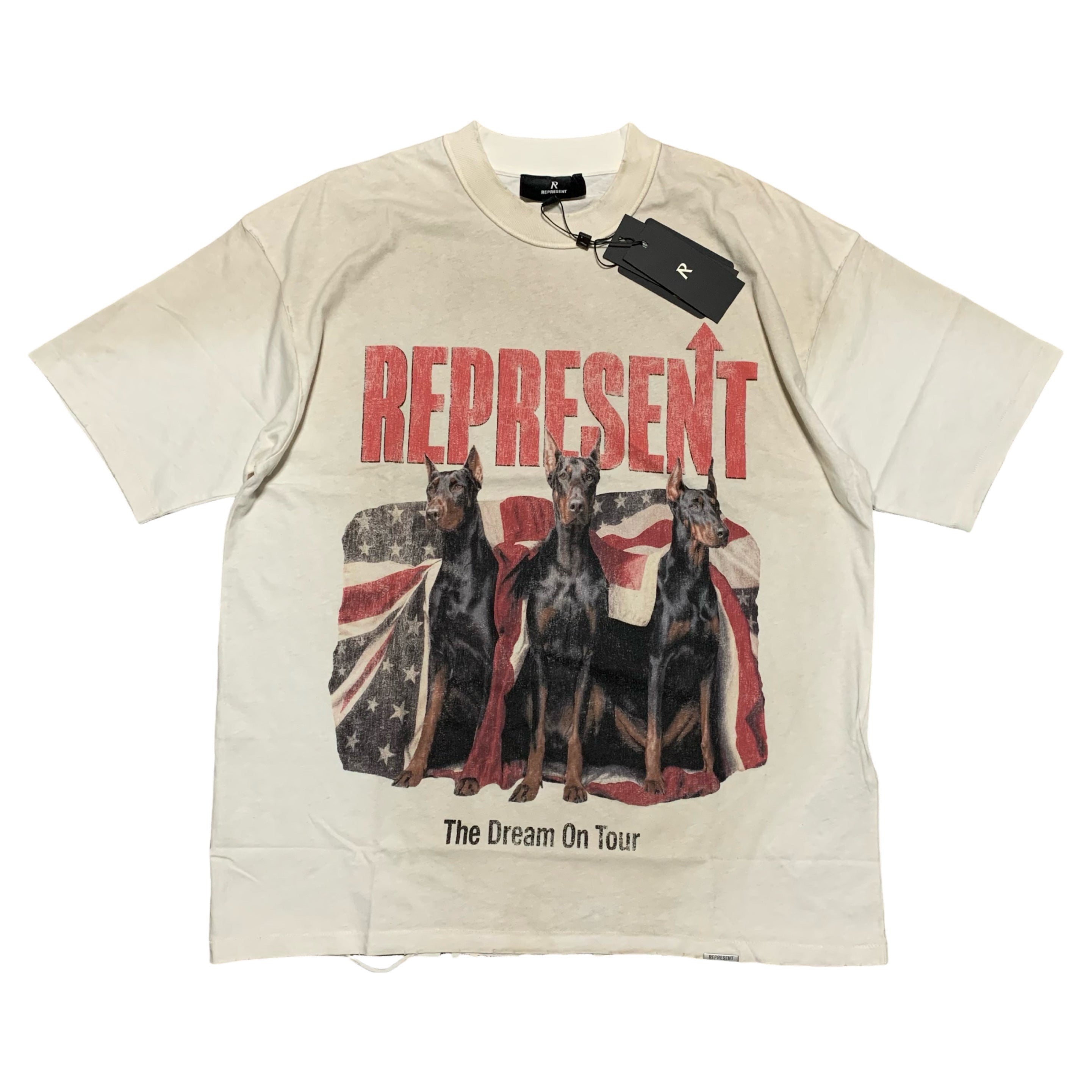 Represent Small Dream On Tour Washed Ecru White Tee