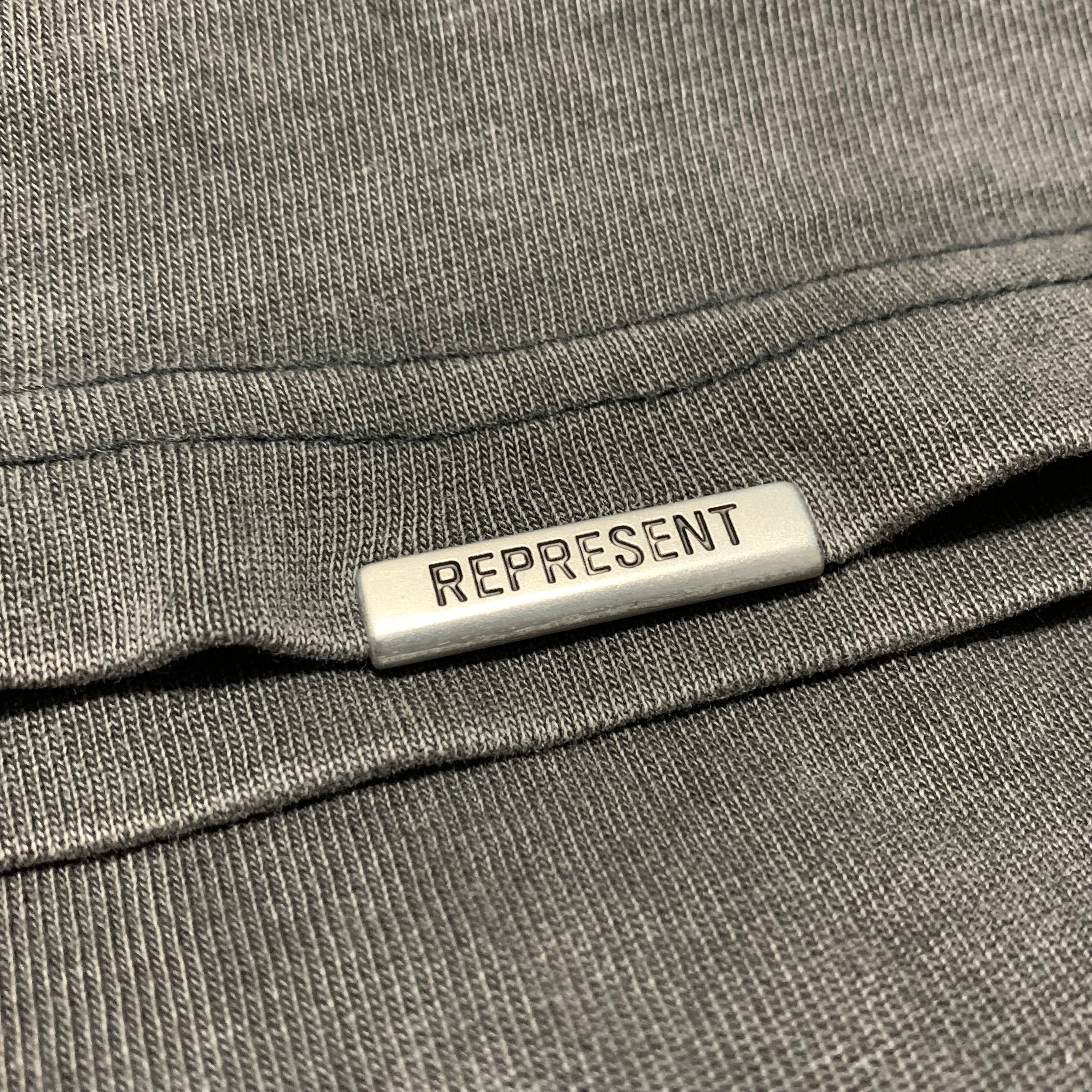 Represent Large Mascot Vintage Grey Pocket Tee