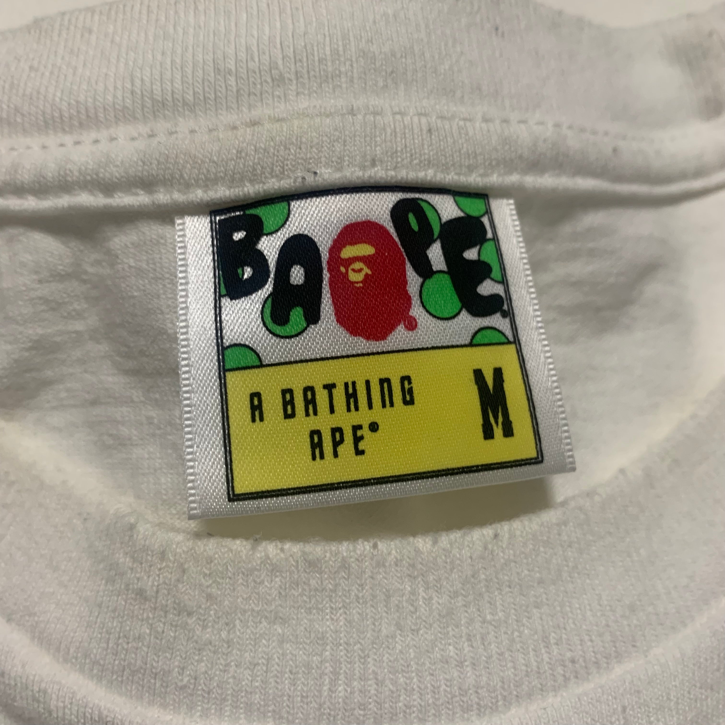 Bape Medium Space Graphic White Tee A Bathing Ape