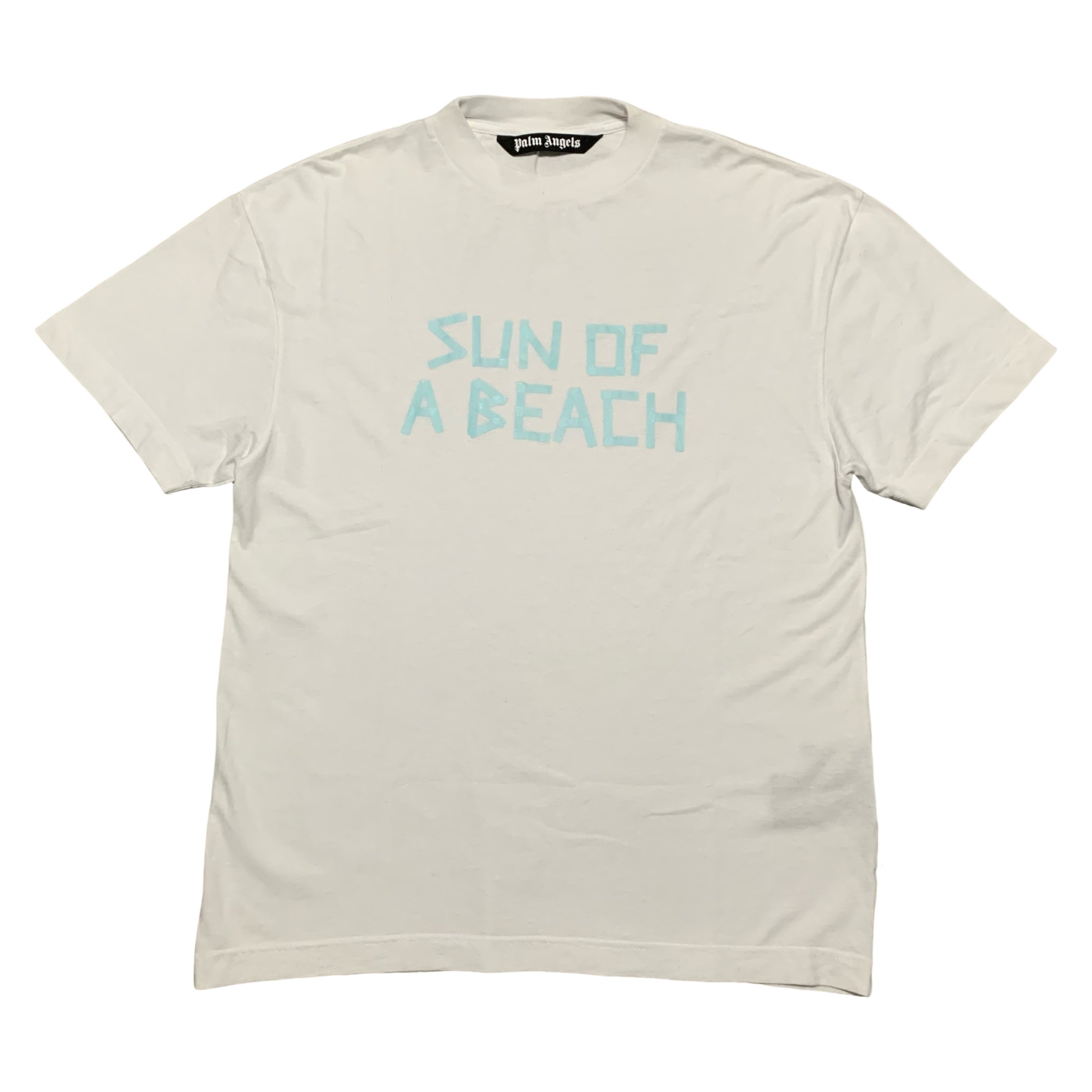 Palm Angels Large Sun Of Beach White Tee