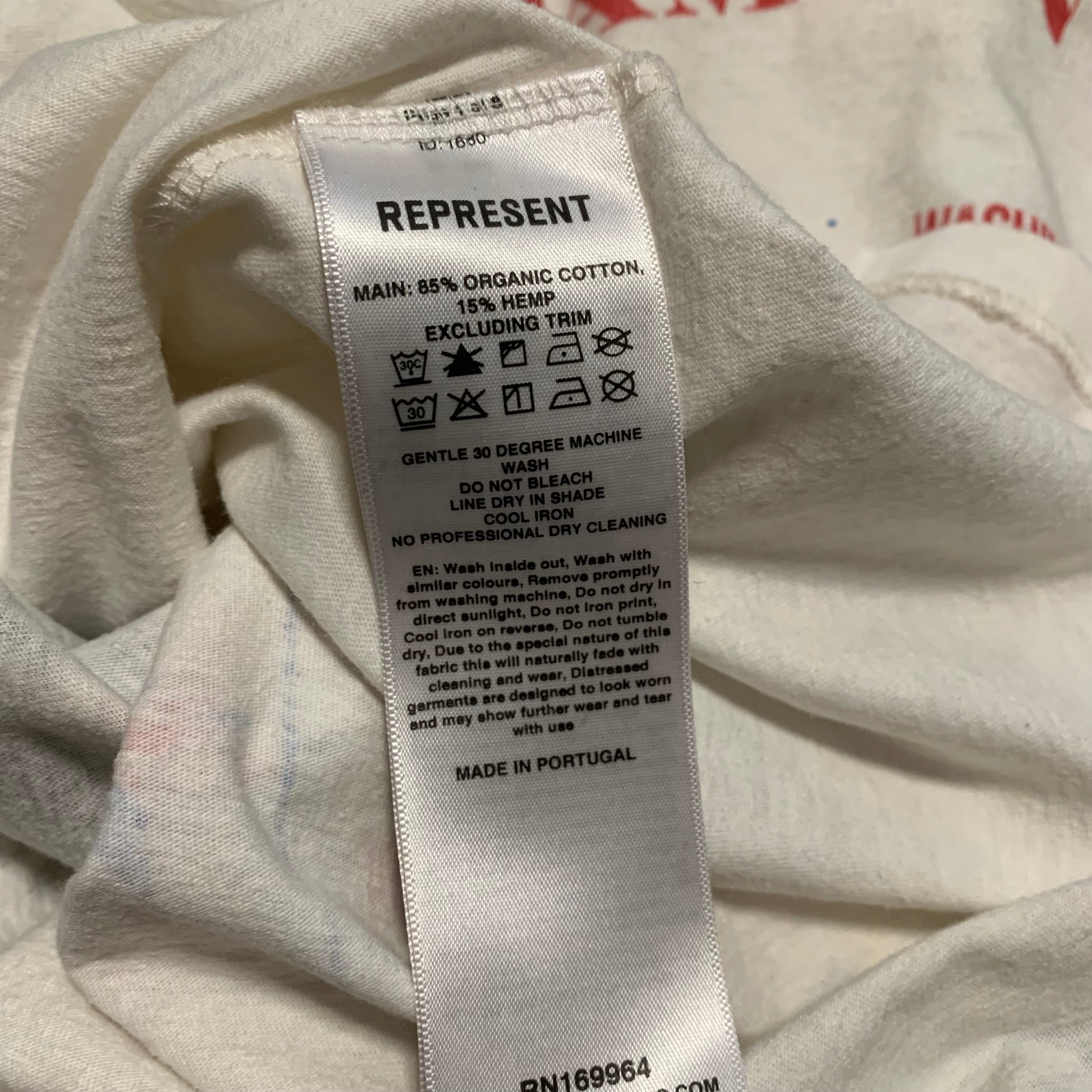Represent Large Dream On Tour Washed Ecru White Tee