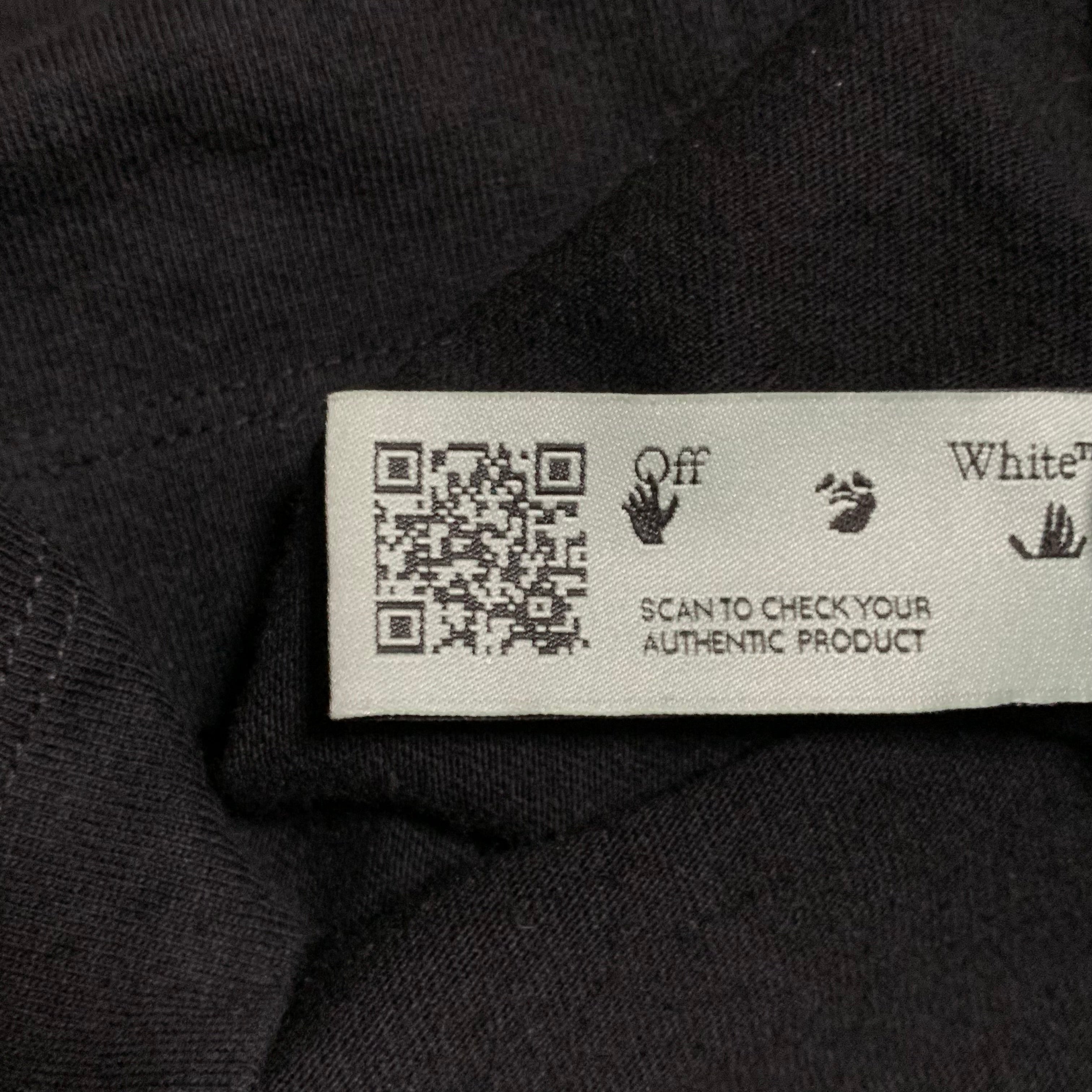 Off White XS Tee Pivot Fish Arrows Black T-Shirt Virgil Abloh