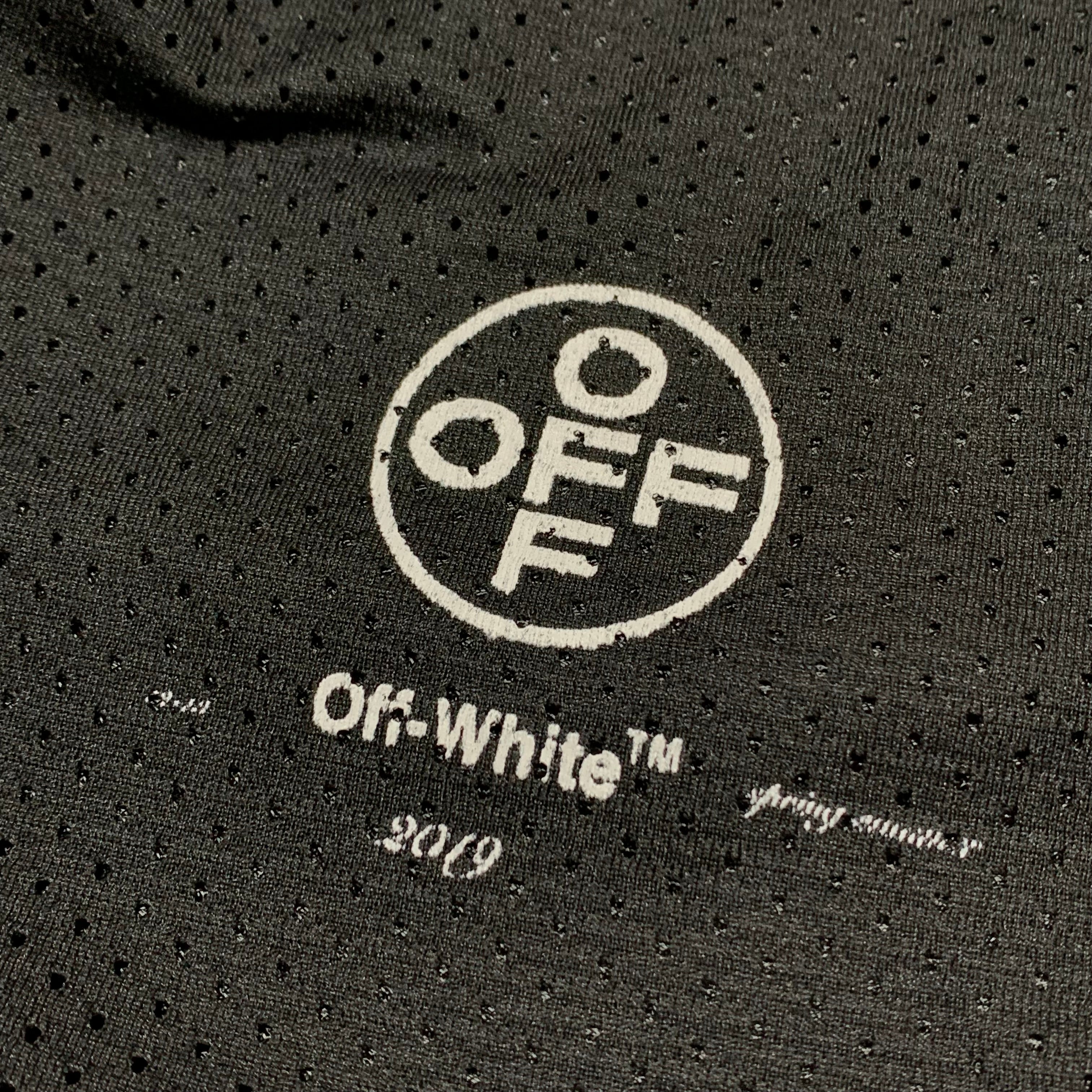 Off White Small Shorts Impressionism Black Mesh Shorts Virgil Abloh 2019