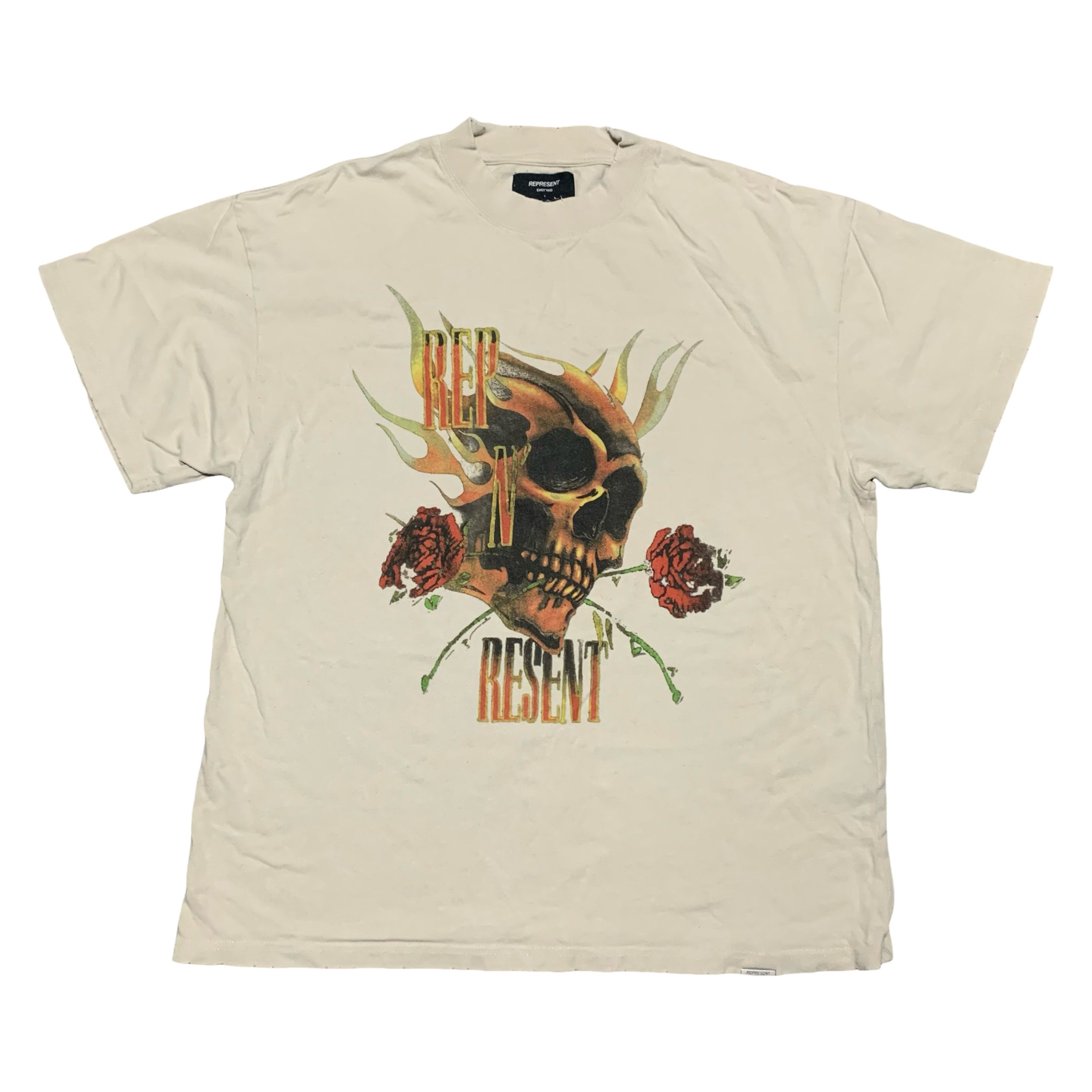 Represent Large Rep N Resent Vintage White Tee