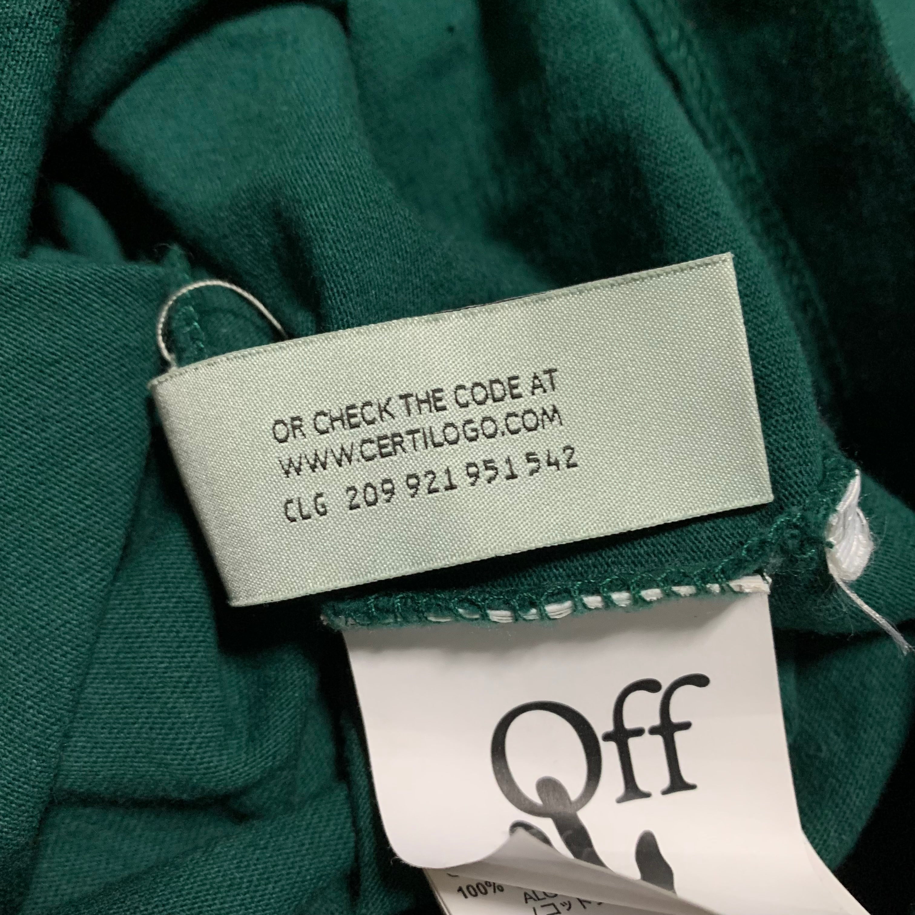 Off White Small Caravaggio Graphic Green Tee Virgil Abloh