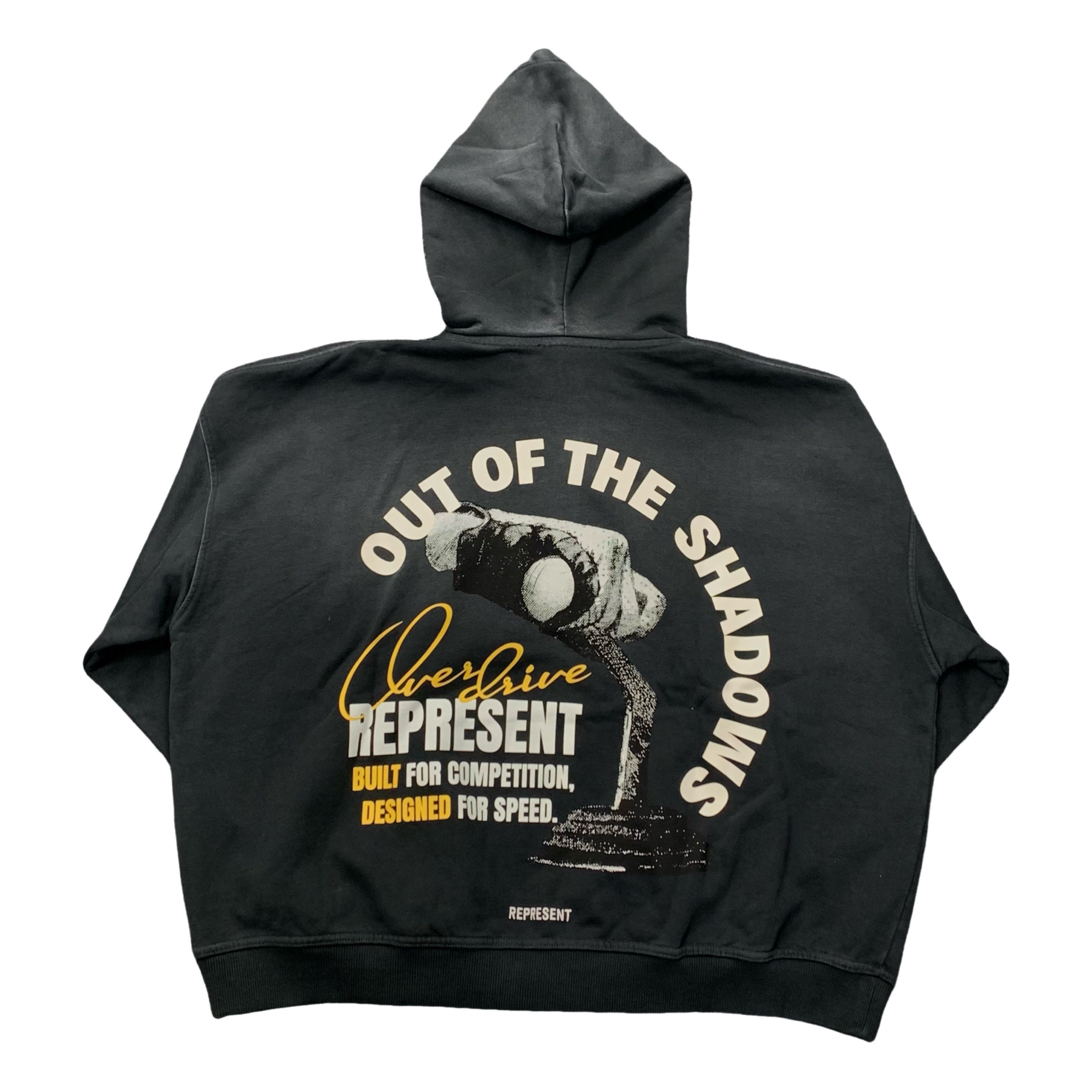 Represent XS Hoodie Out Of The Shadows Stained Black Hoodie