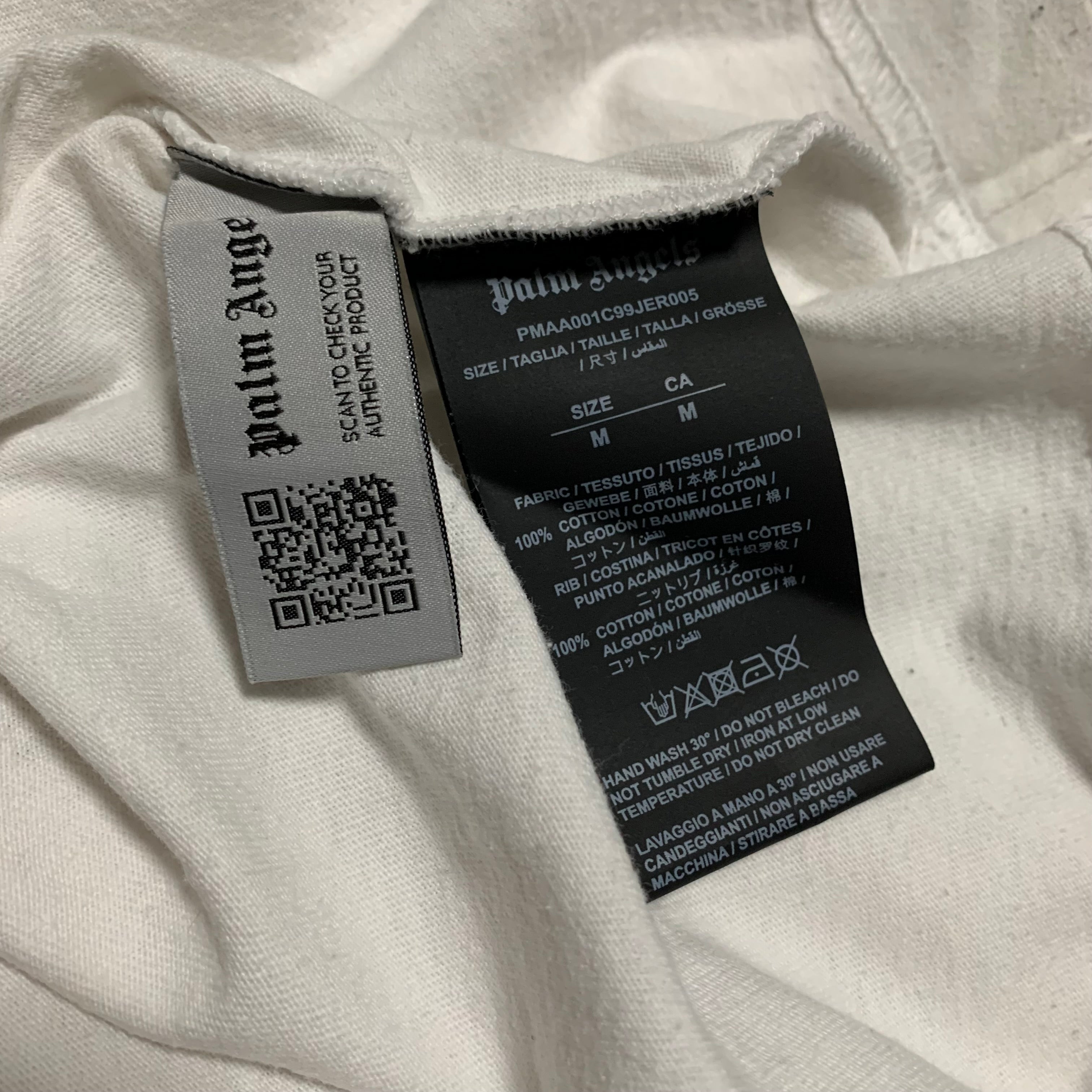 Palm Angels Medium Paris Sprayed White Tee