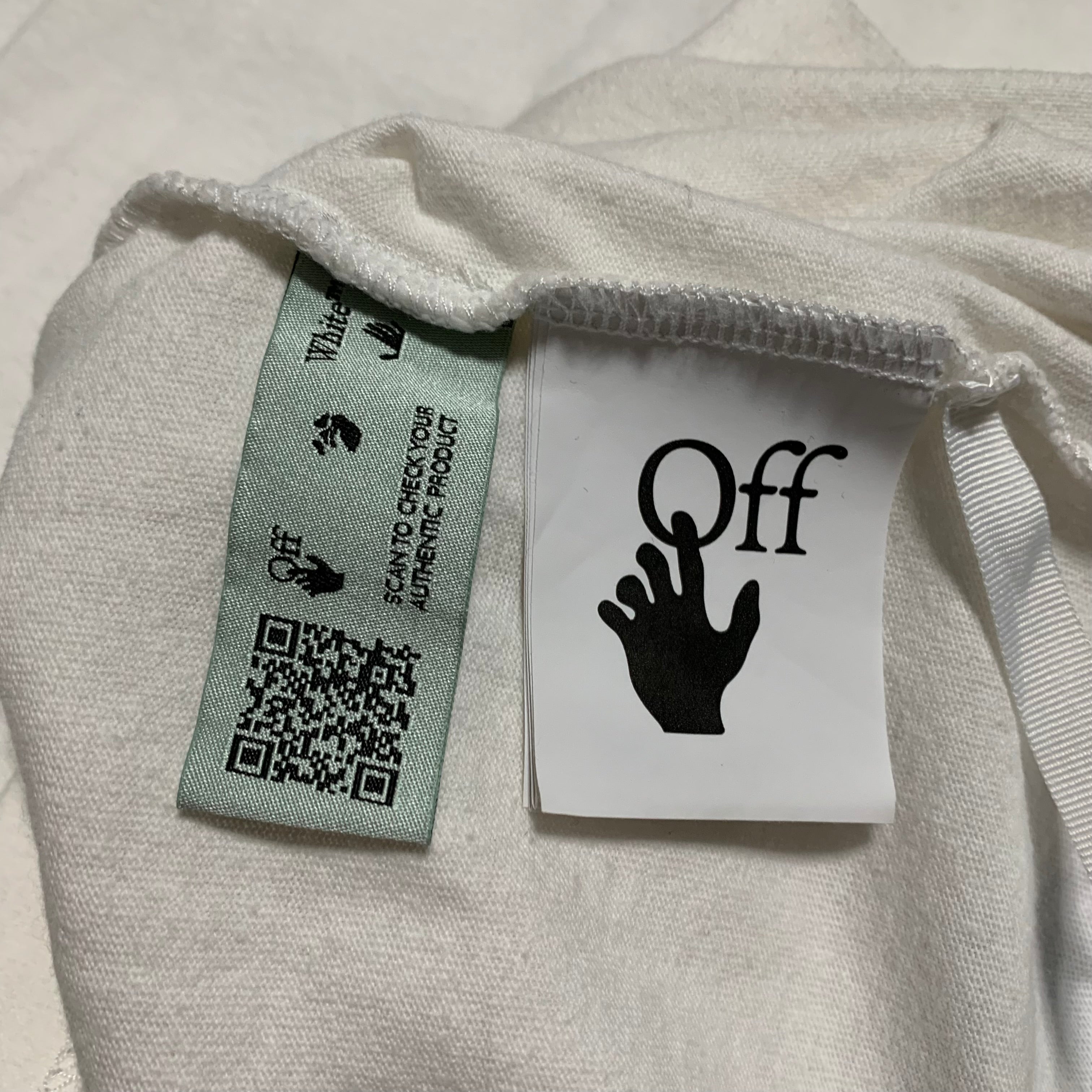 Off White Large Marker Arrows White Tee Virgil Abloh Blue Graphic