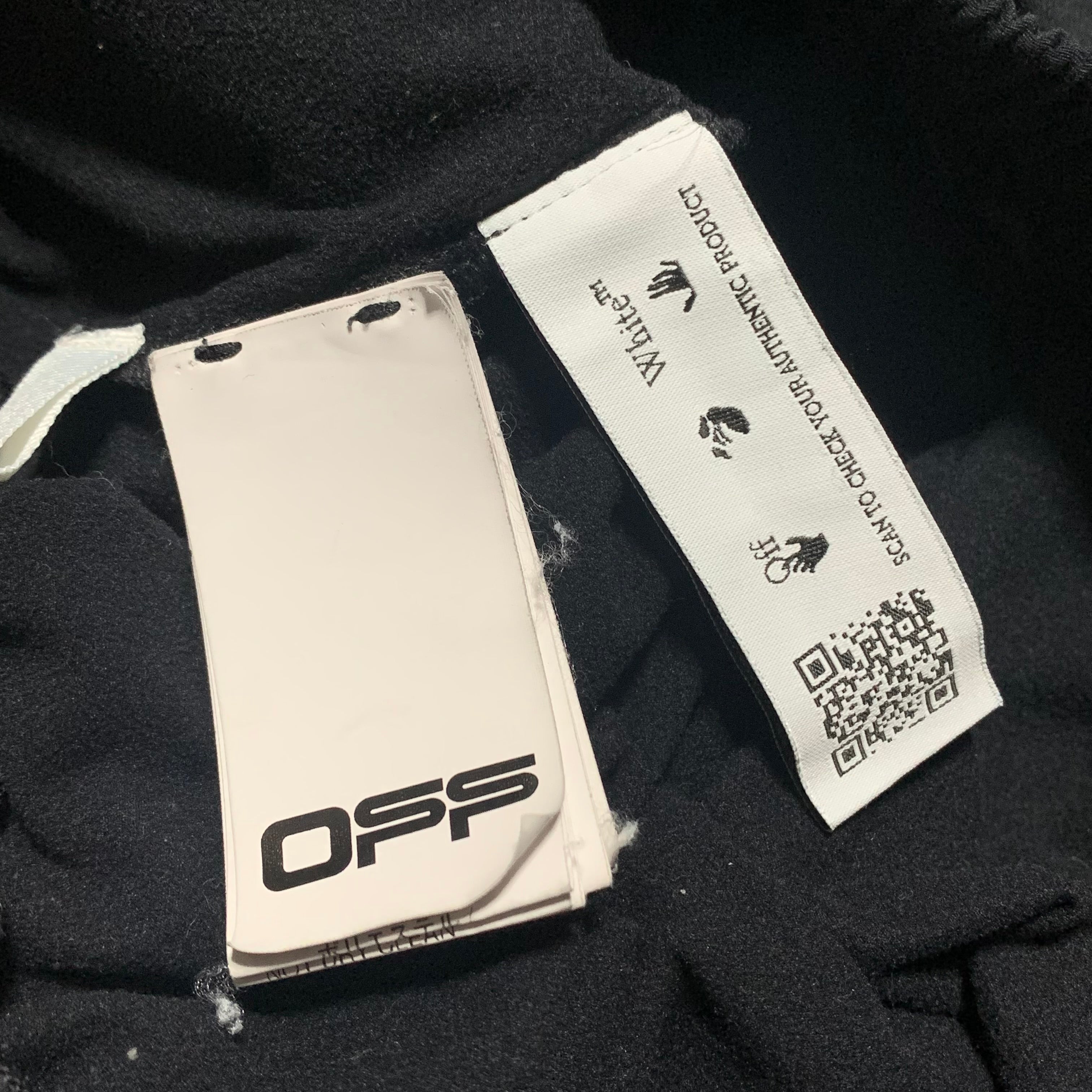Off White Medium Arrows Active Black Jogger Track Pant Bottoms Virgil Abloh