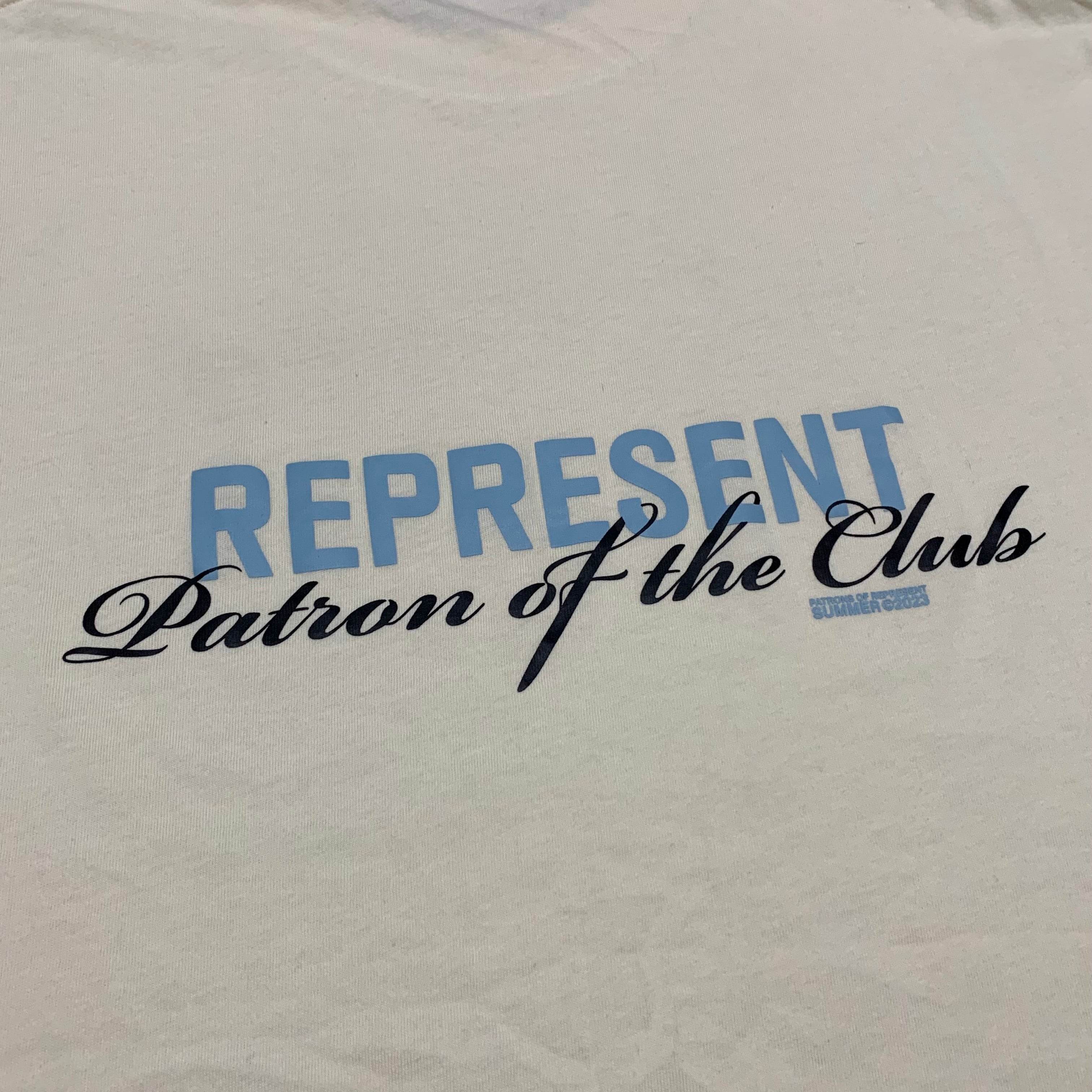 Represent Small Patron Of The Club Cream White Tee 2023