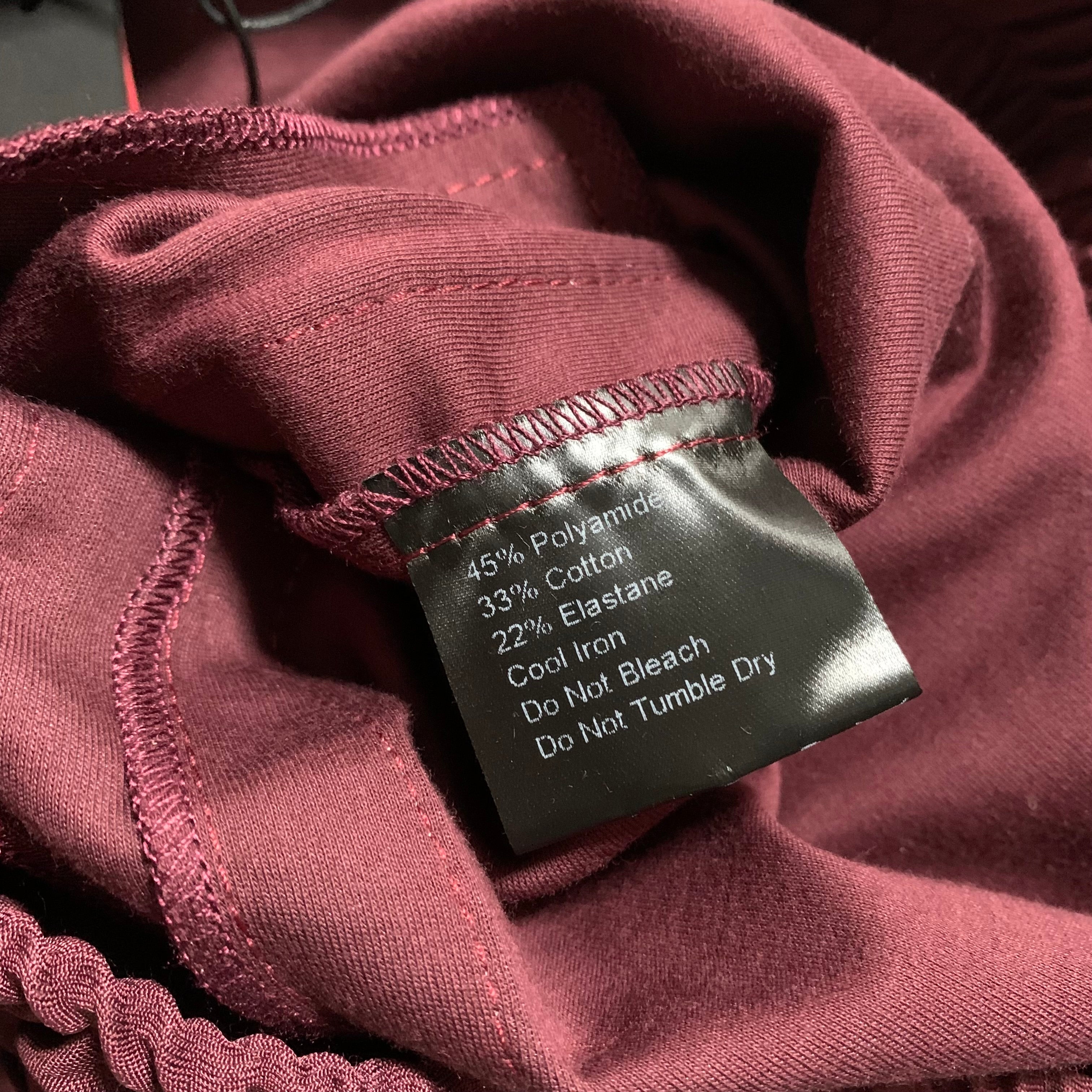 Represent XS Track Pants Bottoms Burgundy Wide Awake