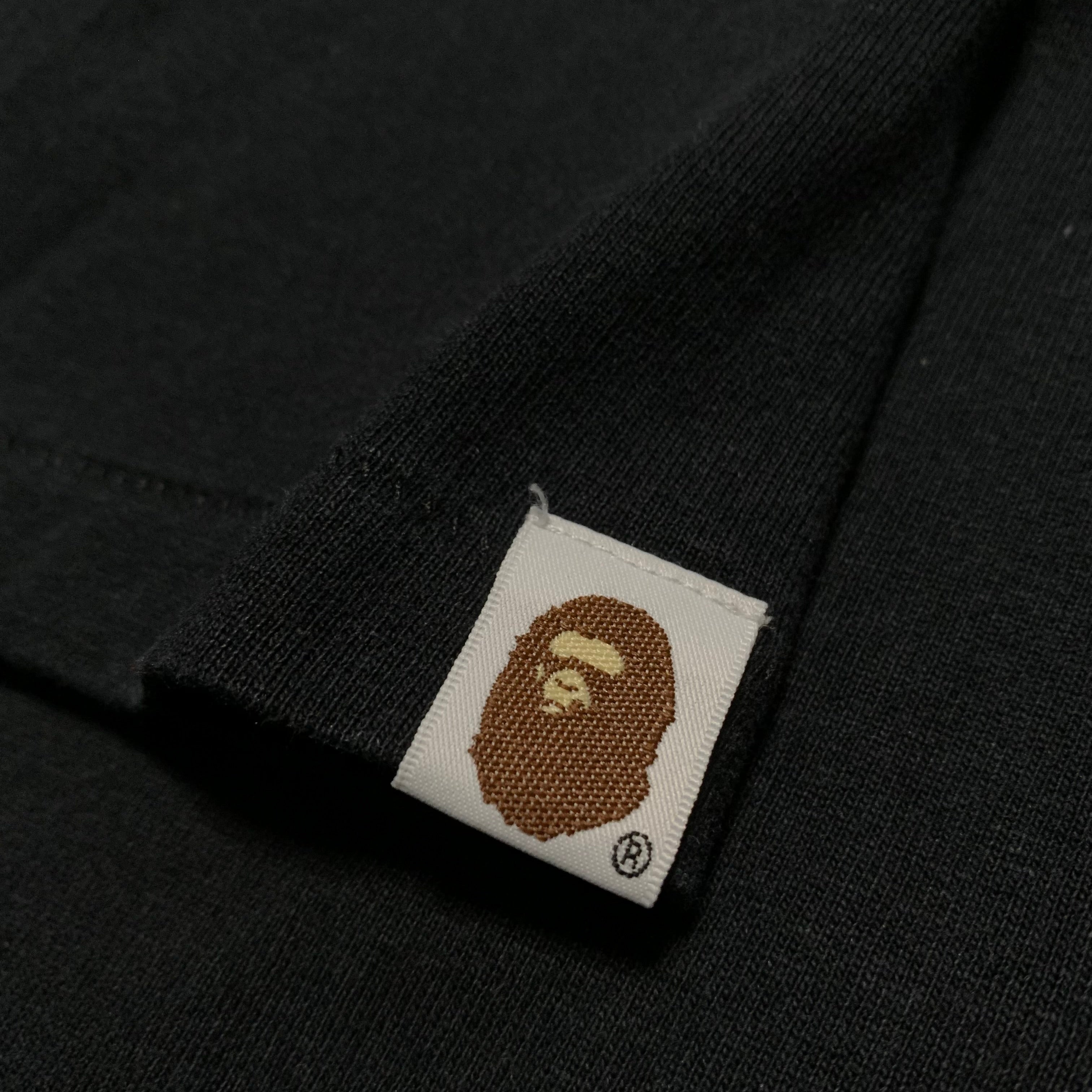 Bape Medium Shark Tie Dye Black Tee A Bathing Ape
