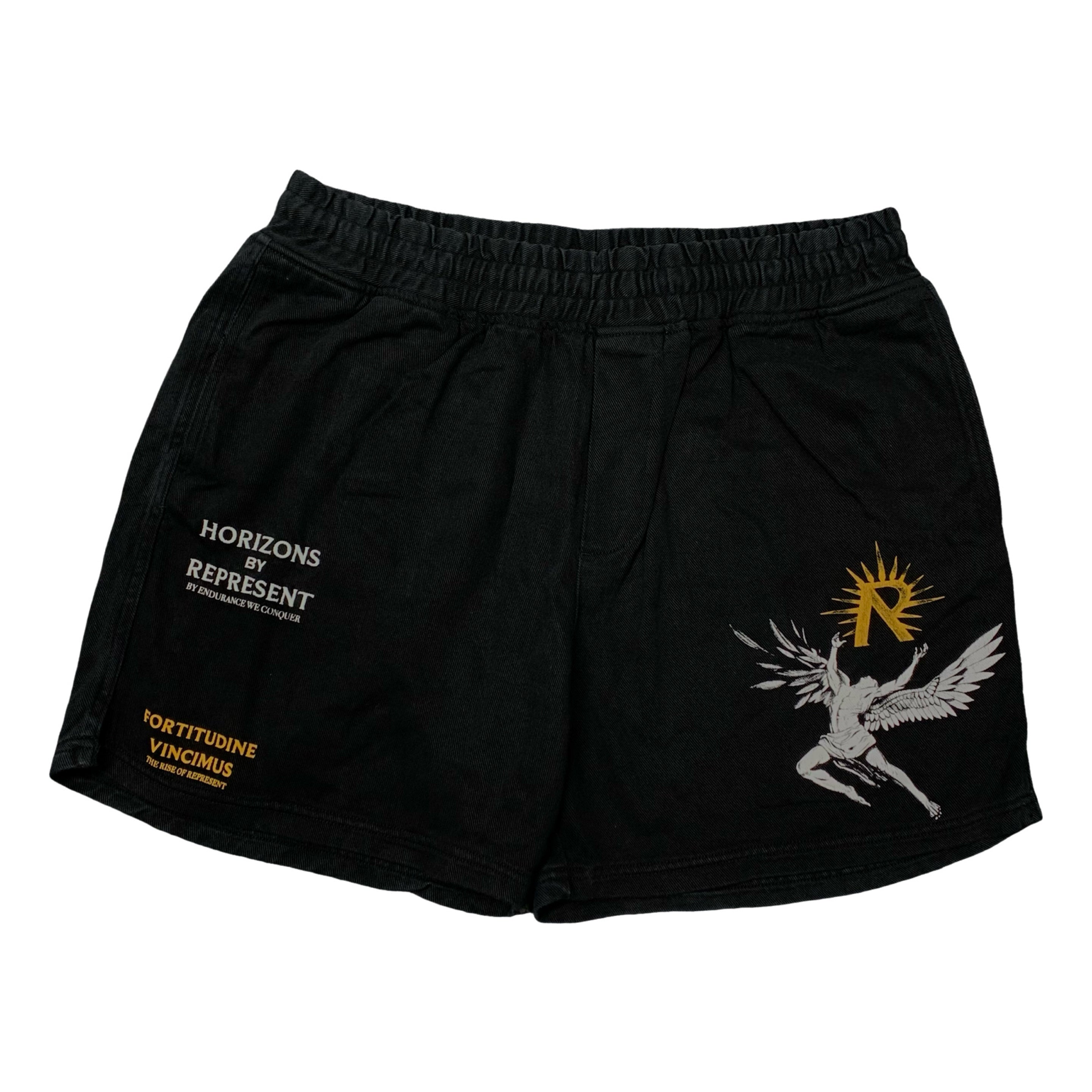 Represent Large Shorts Icarus Jet Black Bottoms