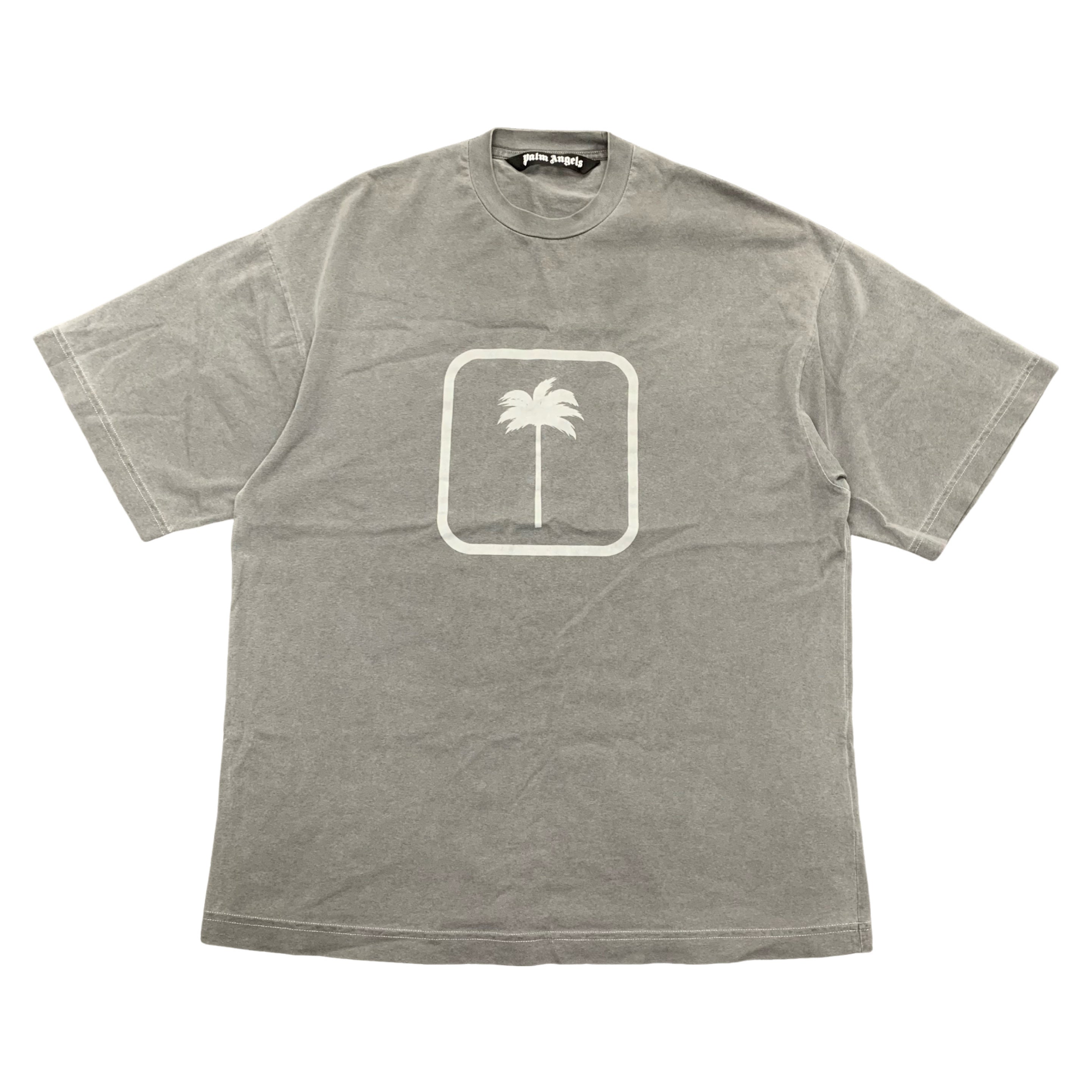 Palm Angels Large Tee Tree Graphic Vintage Grey T-Shirt