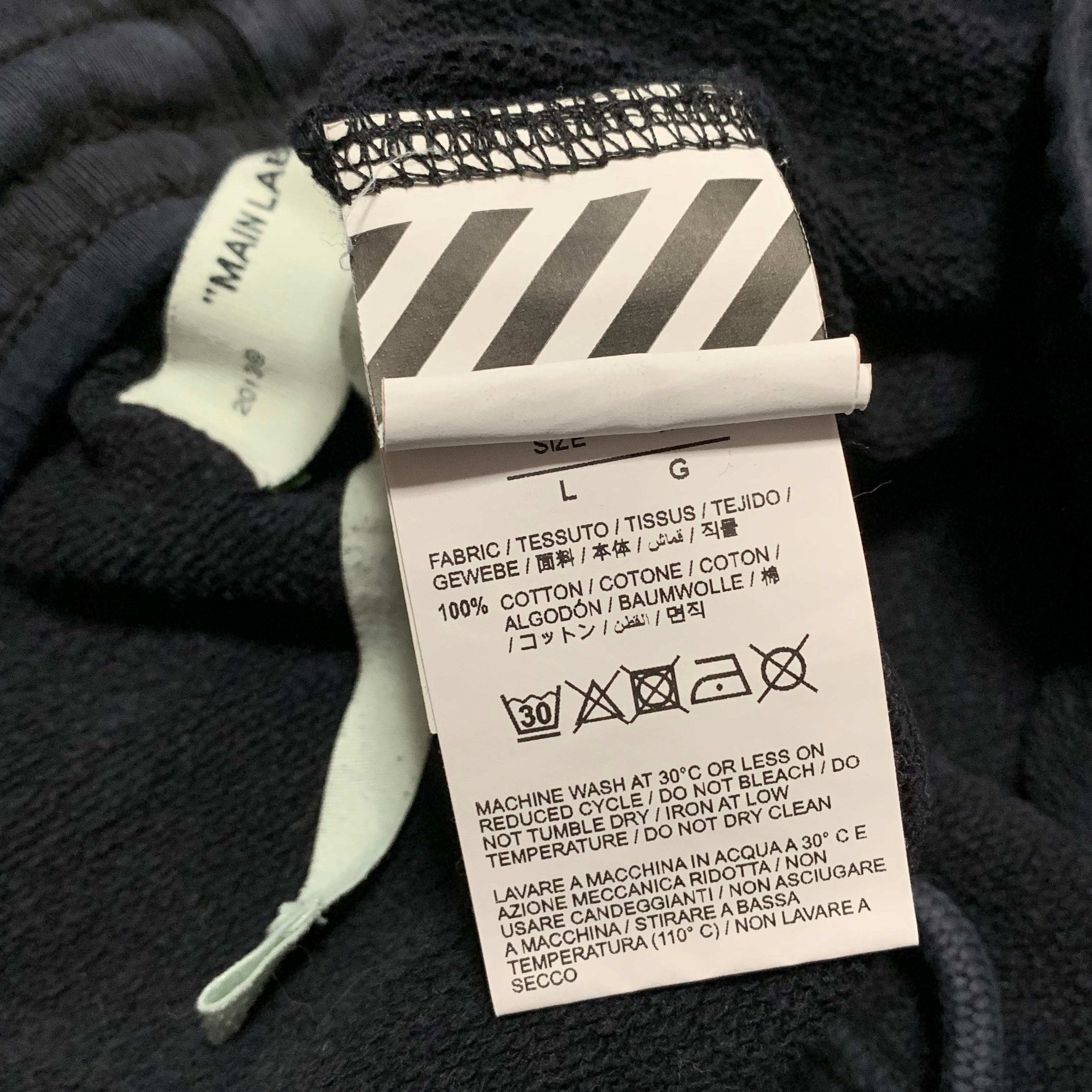 Off White Large Shorts Waterfall Arrows Black Bottoms Virgil Abloh