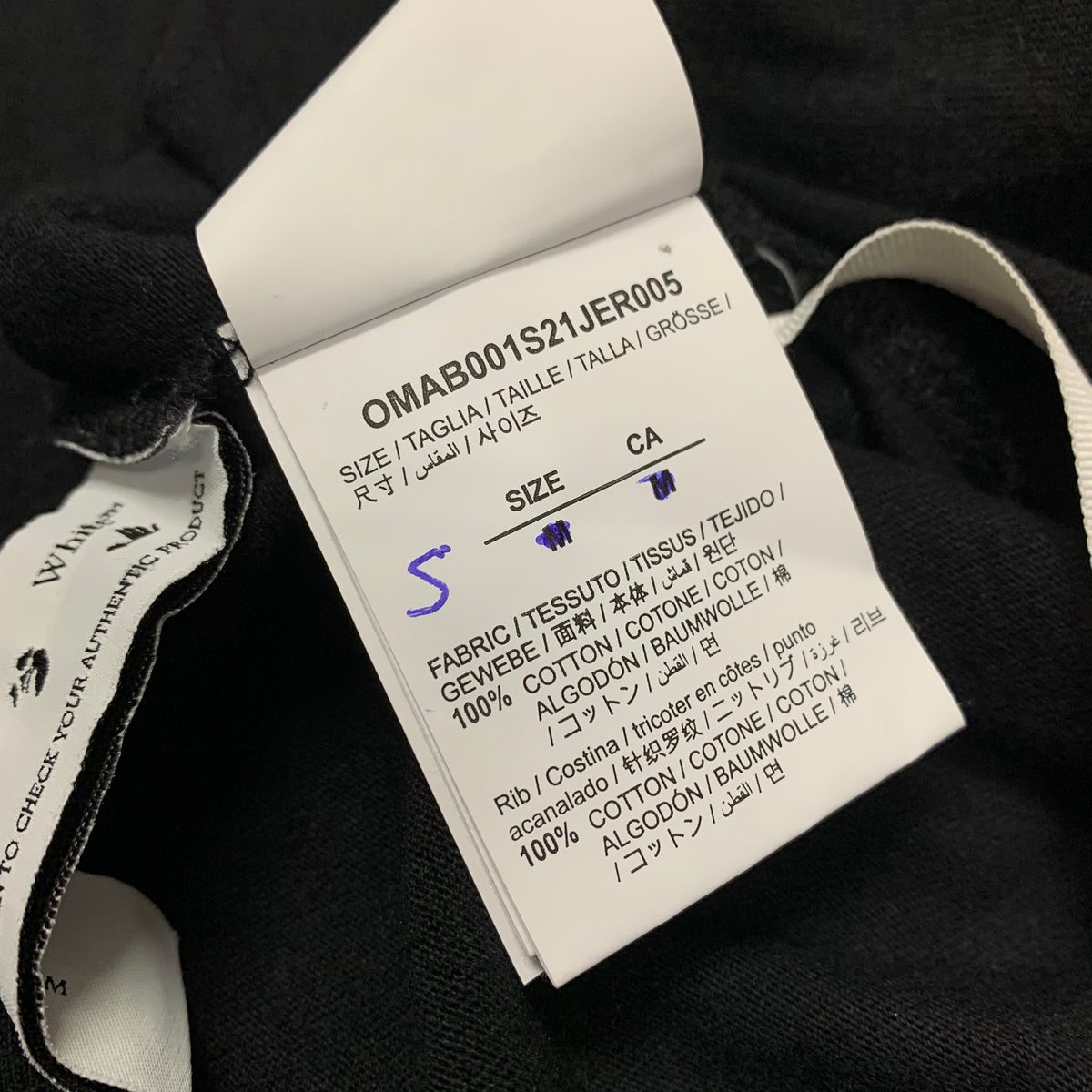 Off White Small Tee Graffiti Arrows Black Long Sleeve T-Shirt Virgil Abloh