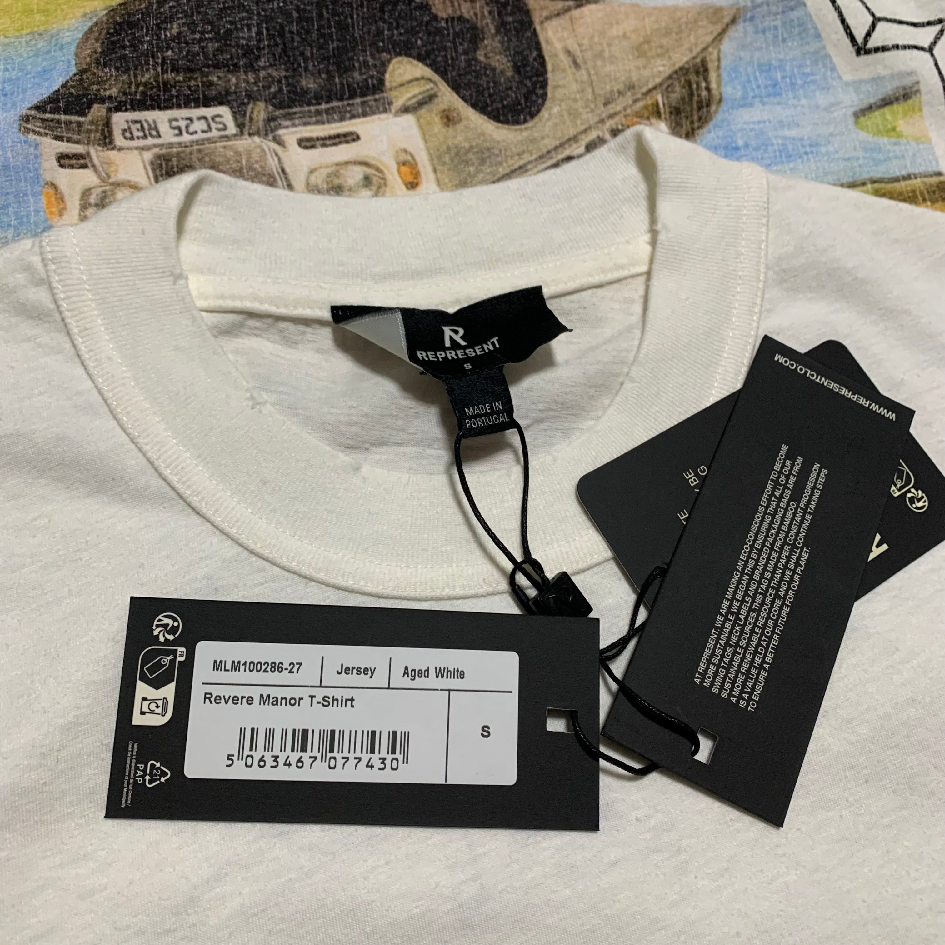 Represent Small Revere Manor Aged White Tee