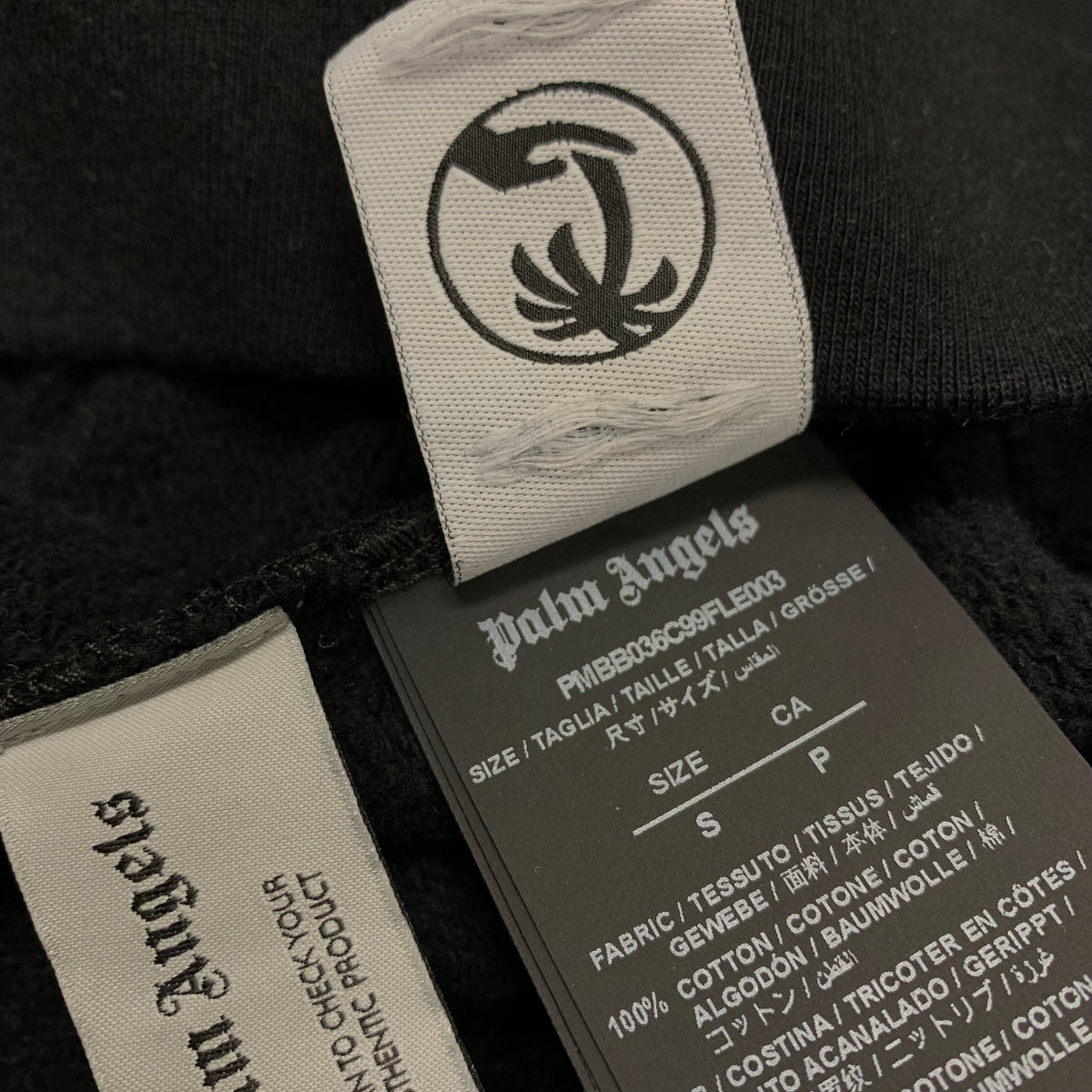 Palm Angels Small Hoodie Classic Black Hoodie Oversized Fit